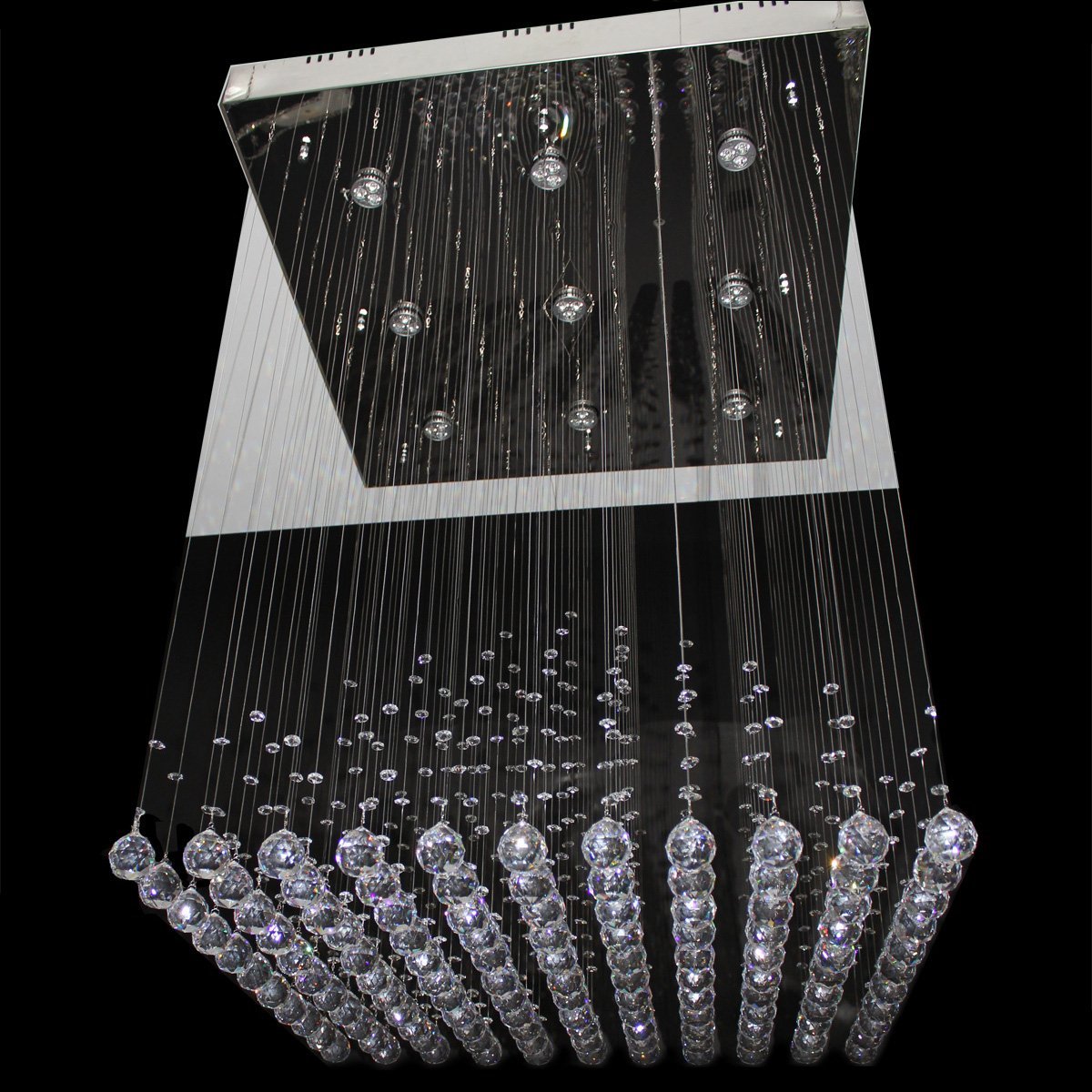 1 Box Pyramid 800mm String Chandelier - CRP1016