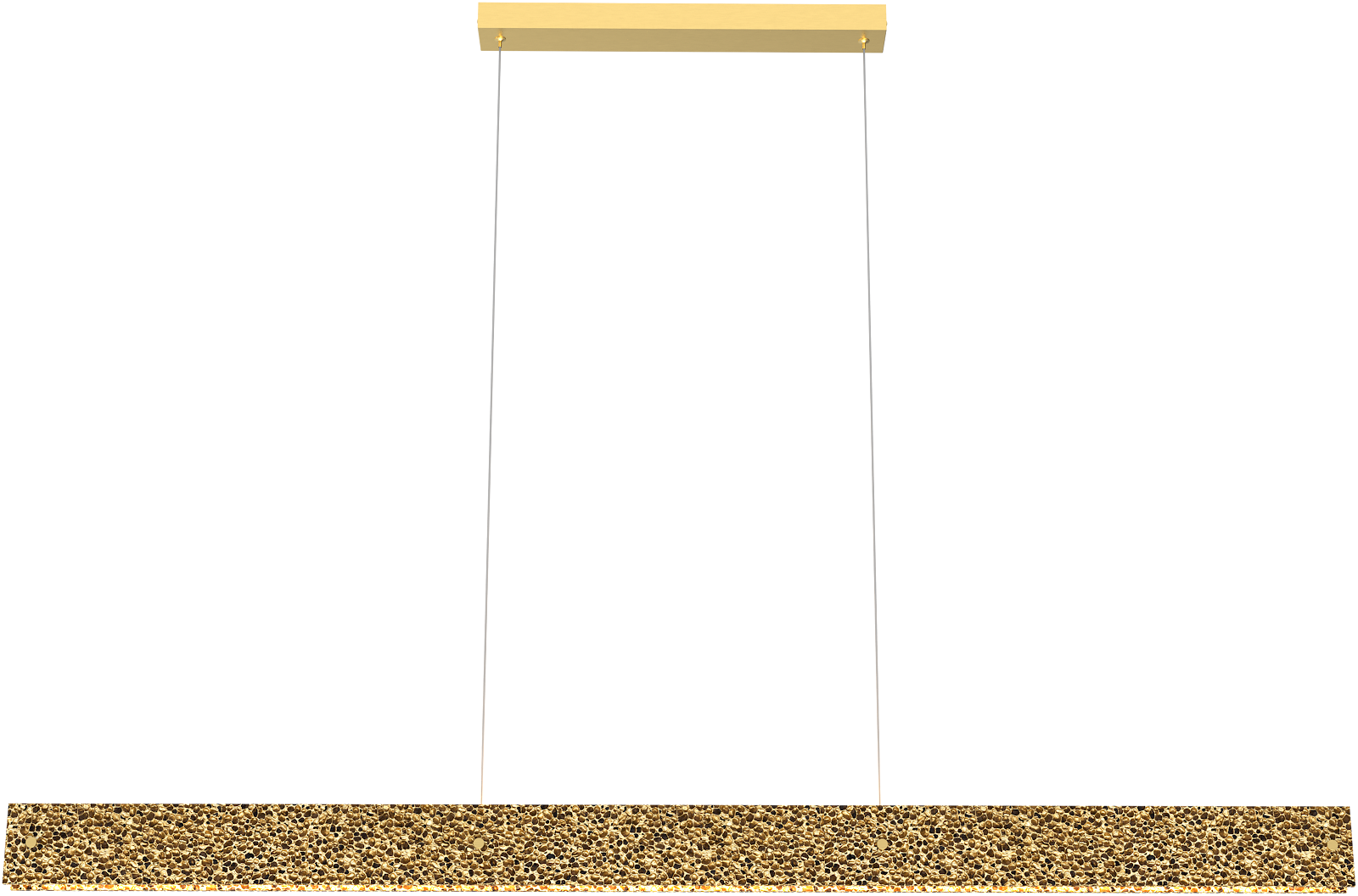 Couas 1500mm Linear LED Pendant Textured Aluminium 30W TRI Colour Non-dimmable Gold IP20