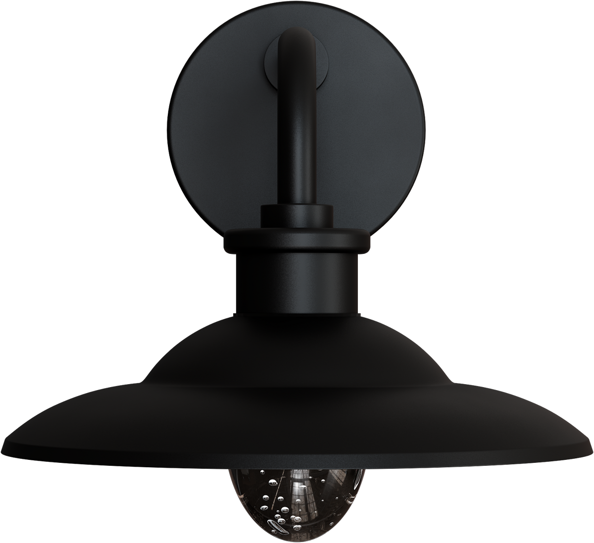 Cuscus Bubble Glass 240mm Exterior Wall Light 5W LED Tri Colour Non Dimmable Black IP65