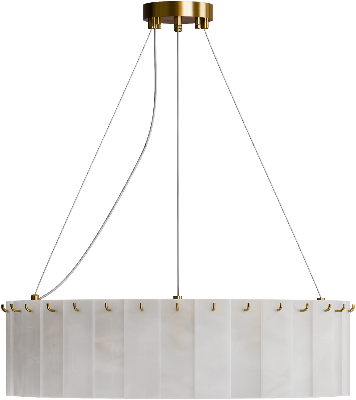 Mirage 600mm Round Alabaster Kit - 12 Head E14 Brass frame with Alabaster Decor 3M Drop IP20
