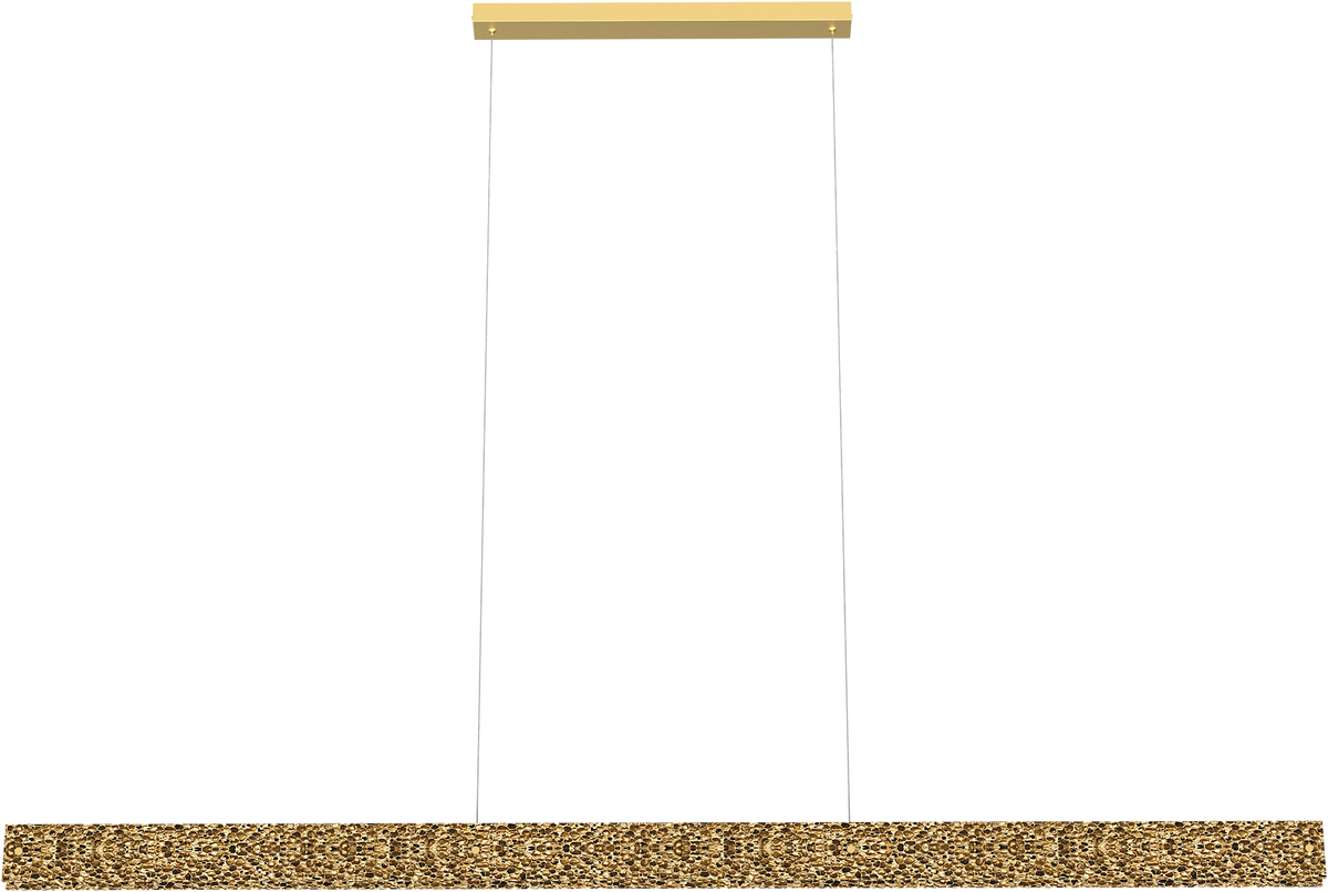 Couas 2000mm Linear LED Pendant Textured Aluminium 40W TRI Colour Non-dimmable Gold IP20