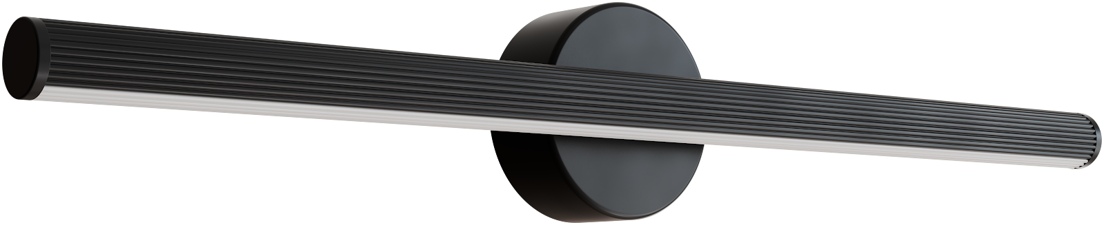 Aeris 600mm Fluted LED Wall Light 21W Tri Colour Non Dimmable Black IP20