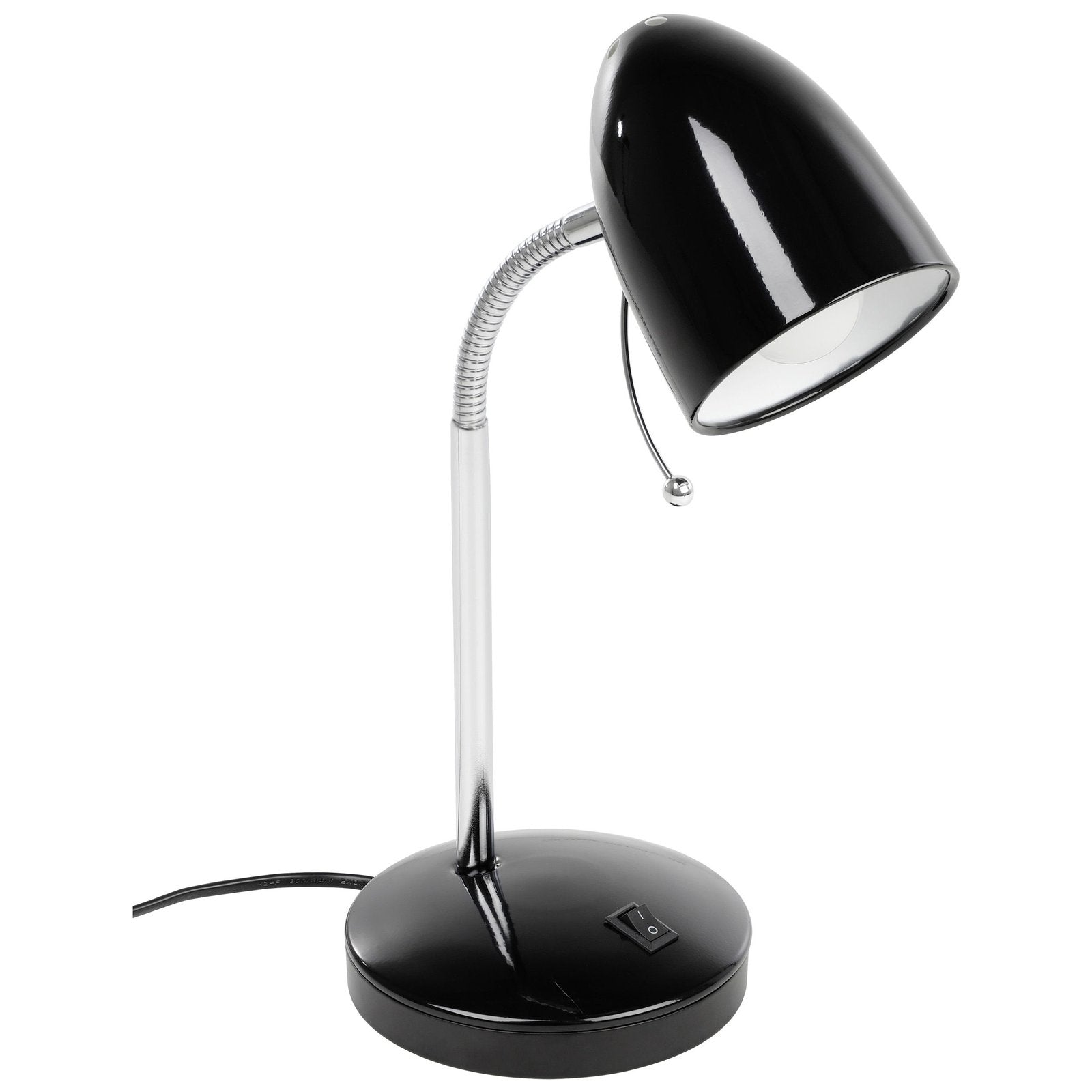 Lara 1 Light Black Table Lamp with USB Charging