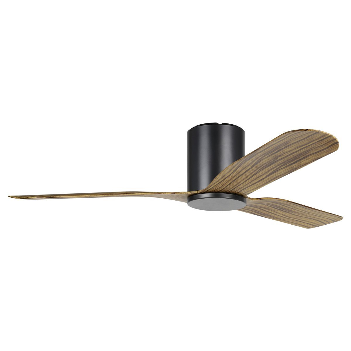 Iluka 52" (1320mm) DC Hugger Ceiling Fan in Black with Wooden Blades