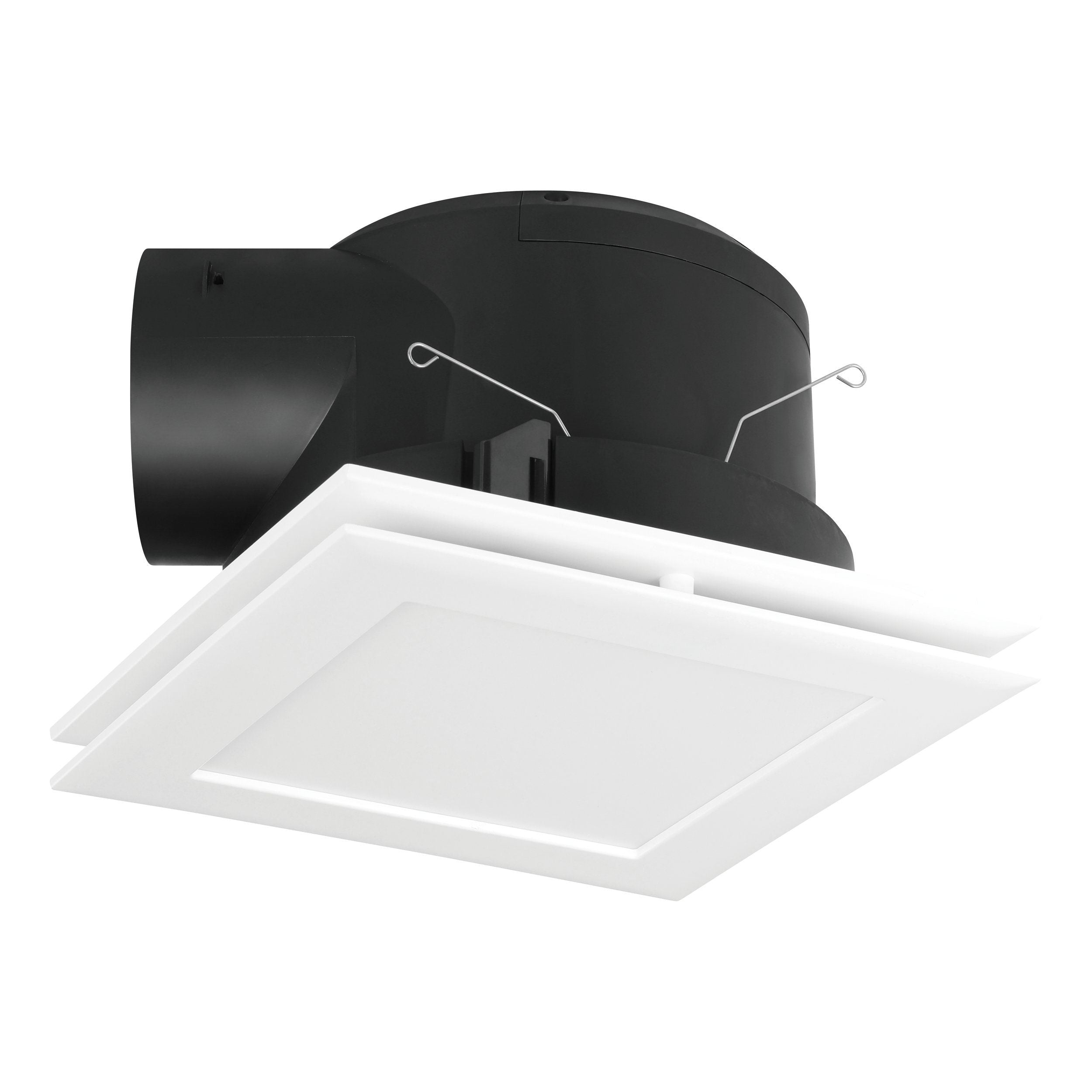 Samba Exhaust Fan/Light Square 10W LED Tri-Colour White