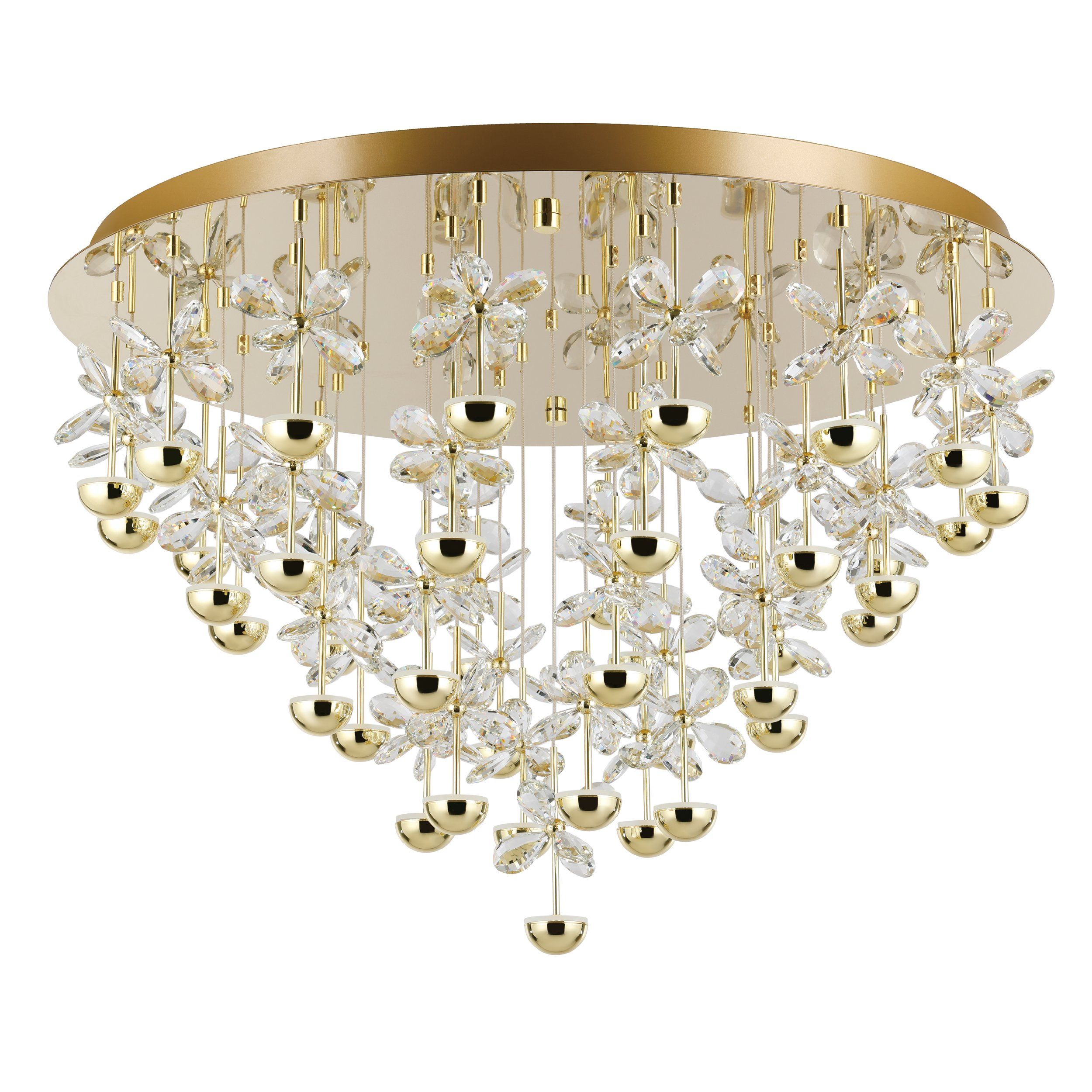 Pianopoli 3 Brass & Glass Crystal 43 x 1.8W 3000K LED CTC Pendant