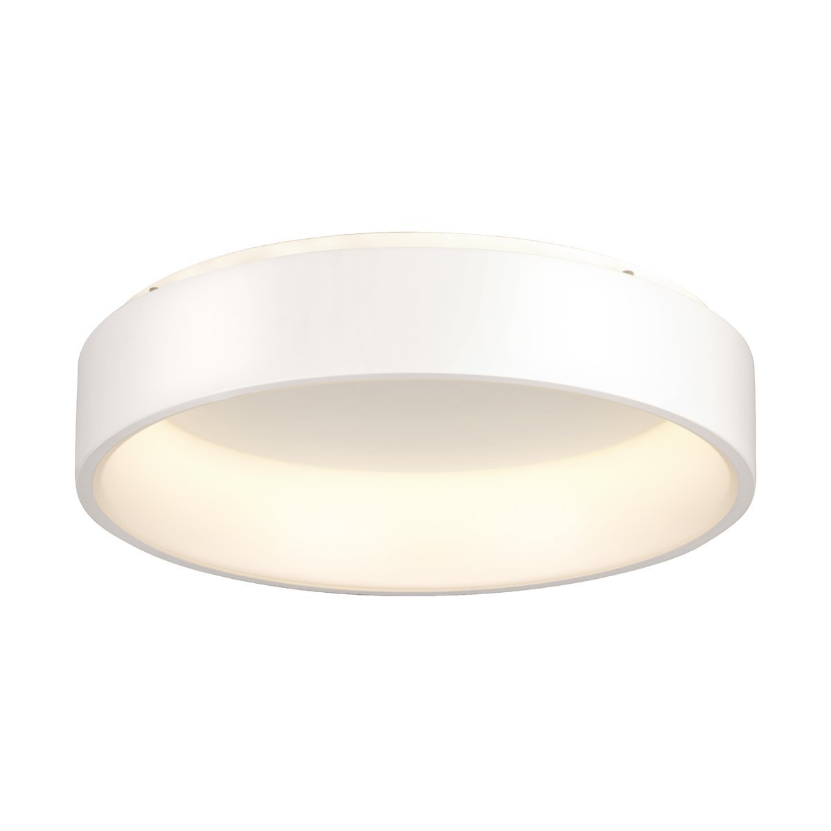Marghera 34W White Dimmable LED Oyster Light in Warm White