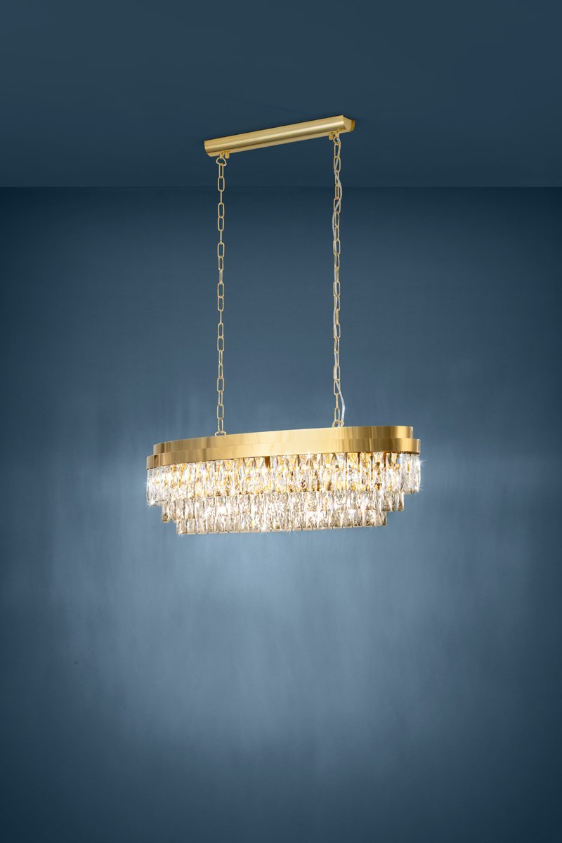 Valparaiso 10 Light Crystal Chandelier in Gold