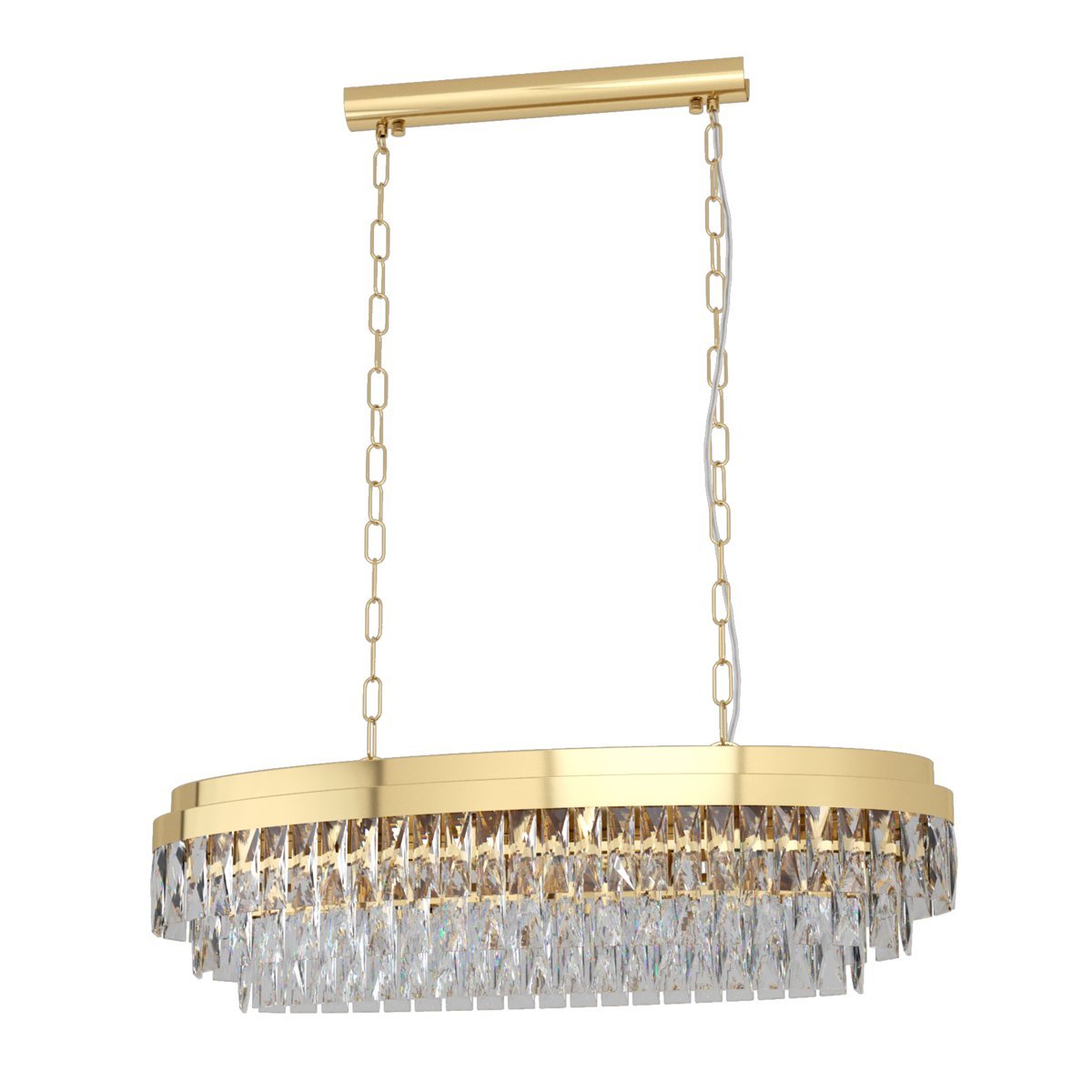 Valparaiso 10 Light Crystal Chandelier in Gold