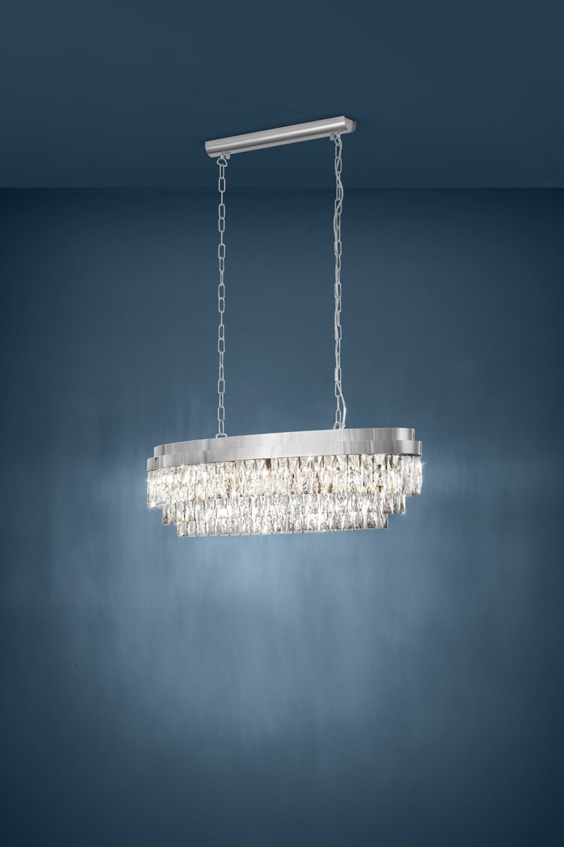 Valparaiso 10 Light Crystal Chandelier in Chrome