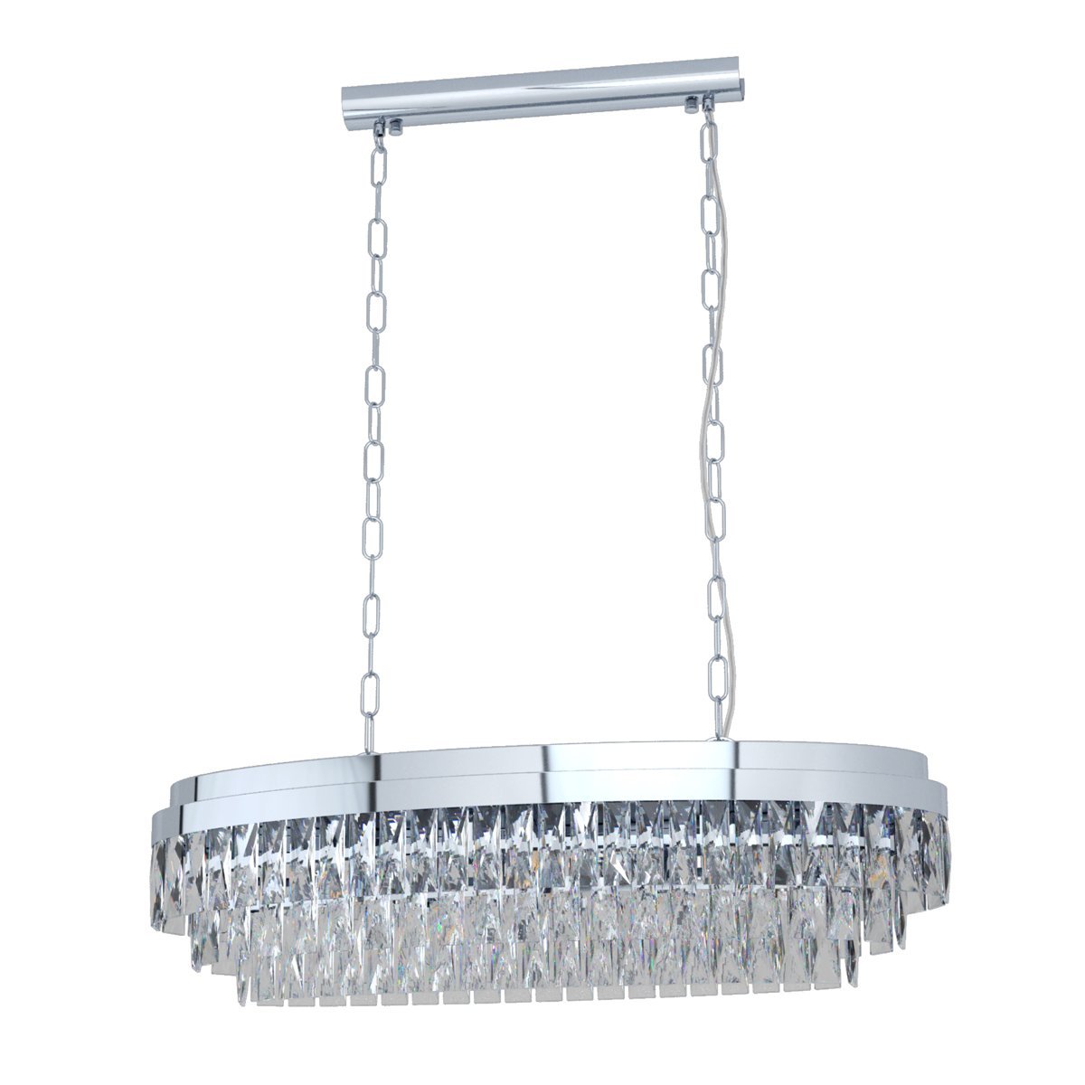 Valparaiso 10 Light Crystal Chandelier in Chrome