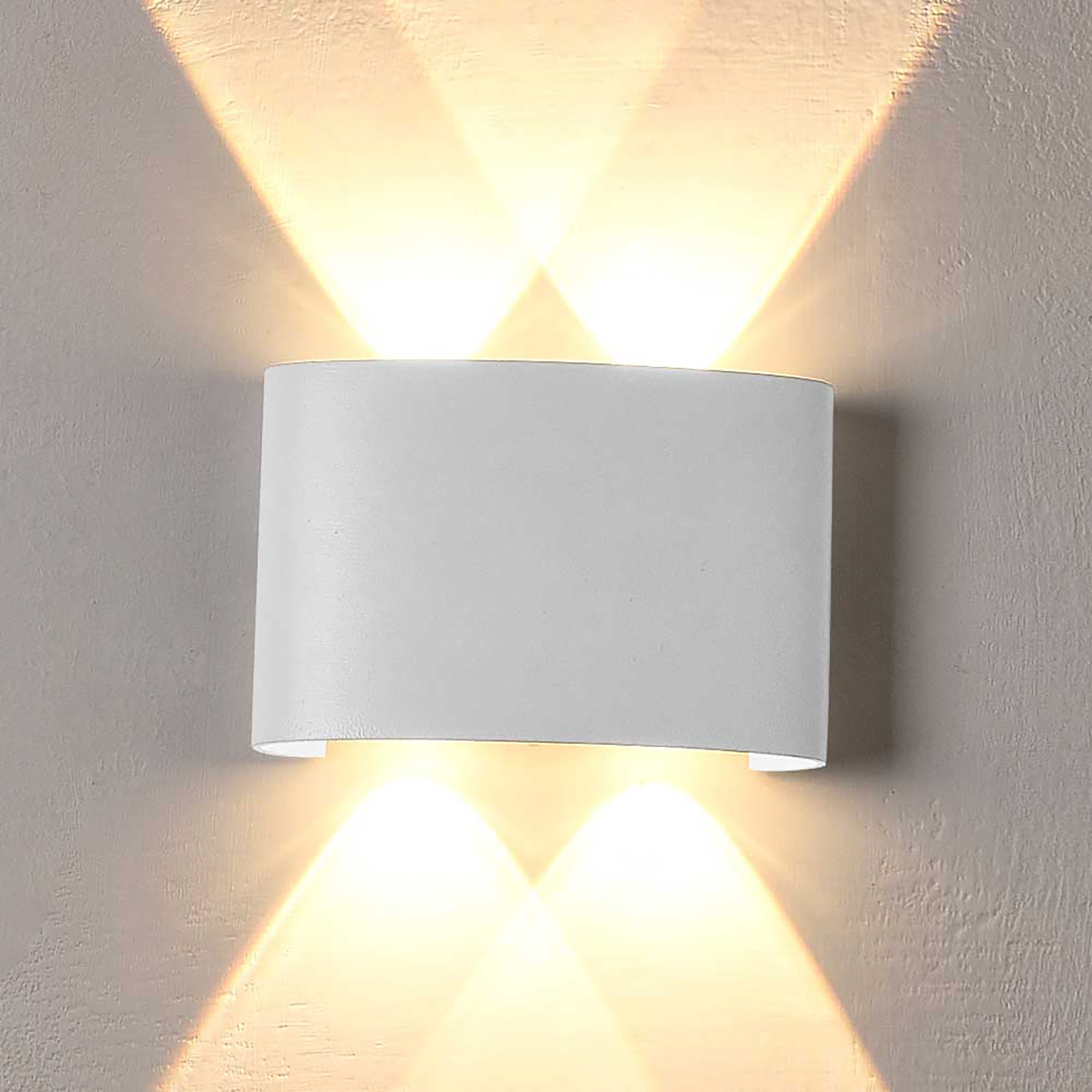 Opula 2 White 4 x 1W 3000K IP54 Wall Light
