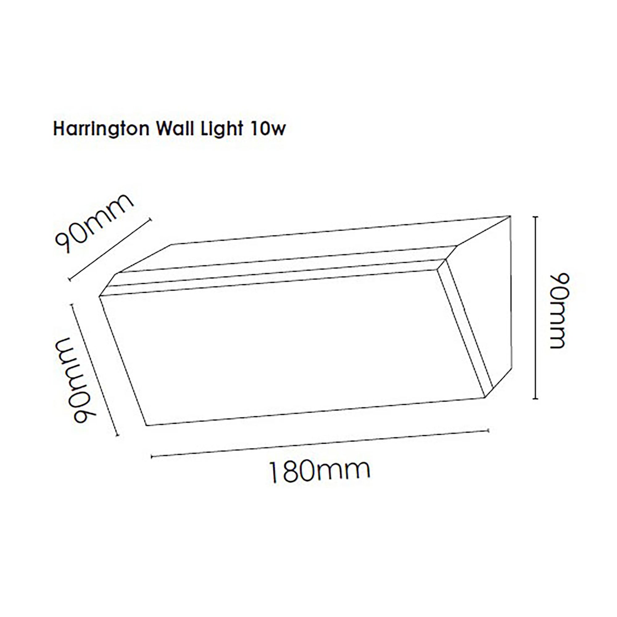 Harrington Black 10W CCT IP65 Wall Light