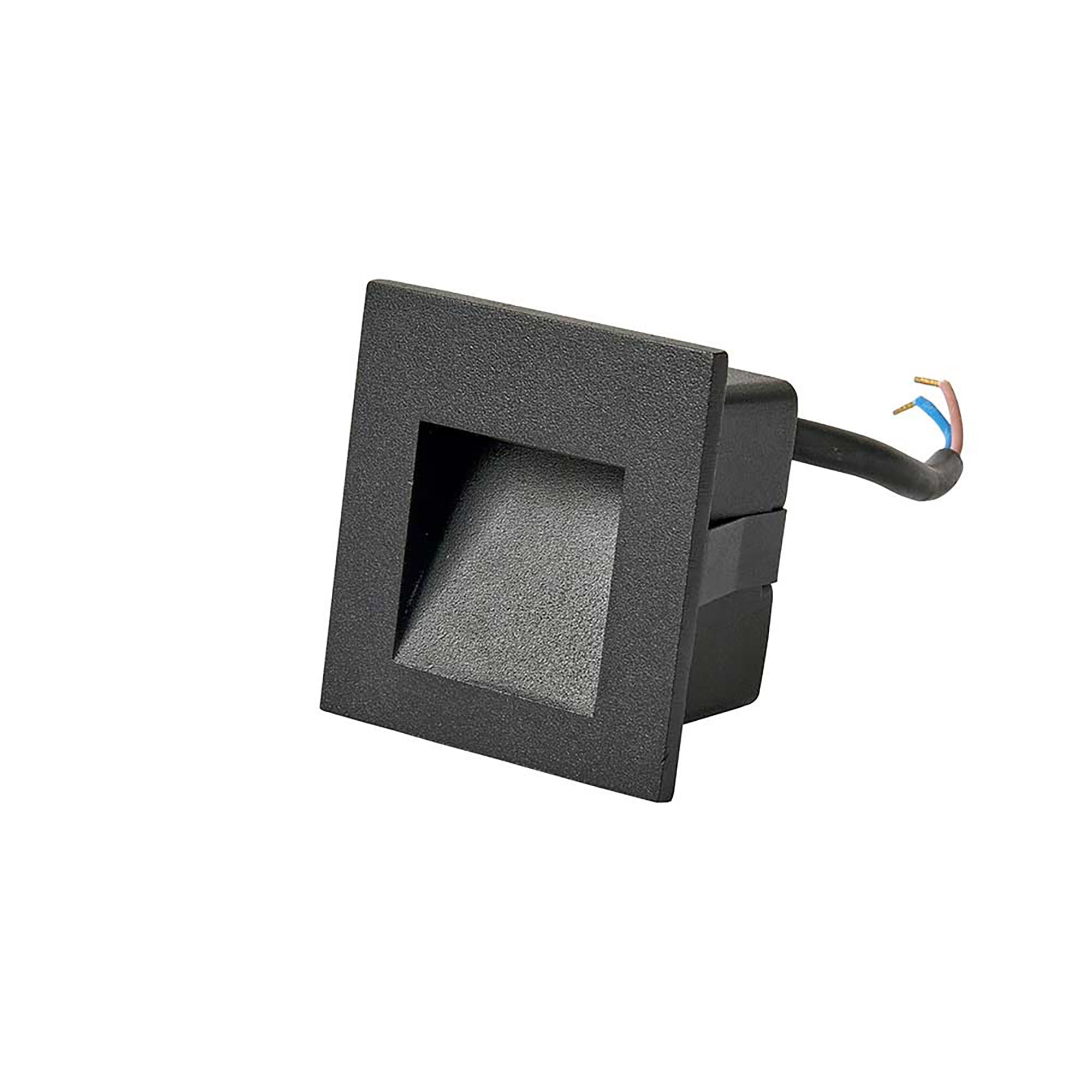 Stan Black 3W 240V 5000K IP65 Square Step Light