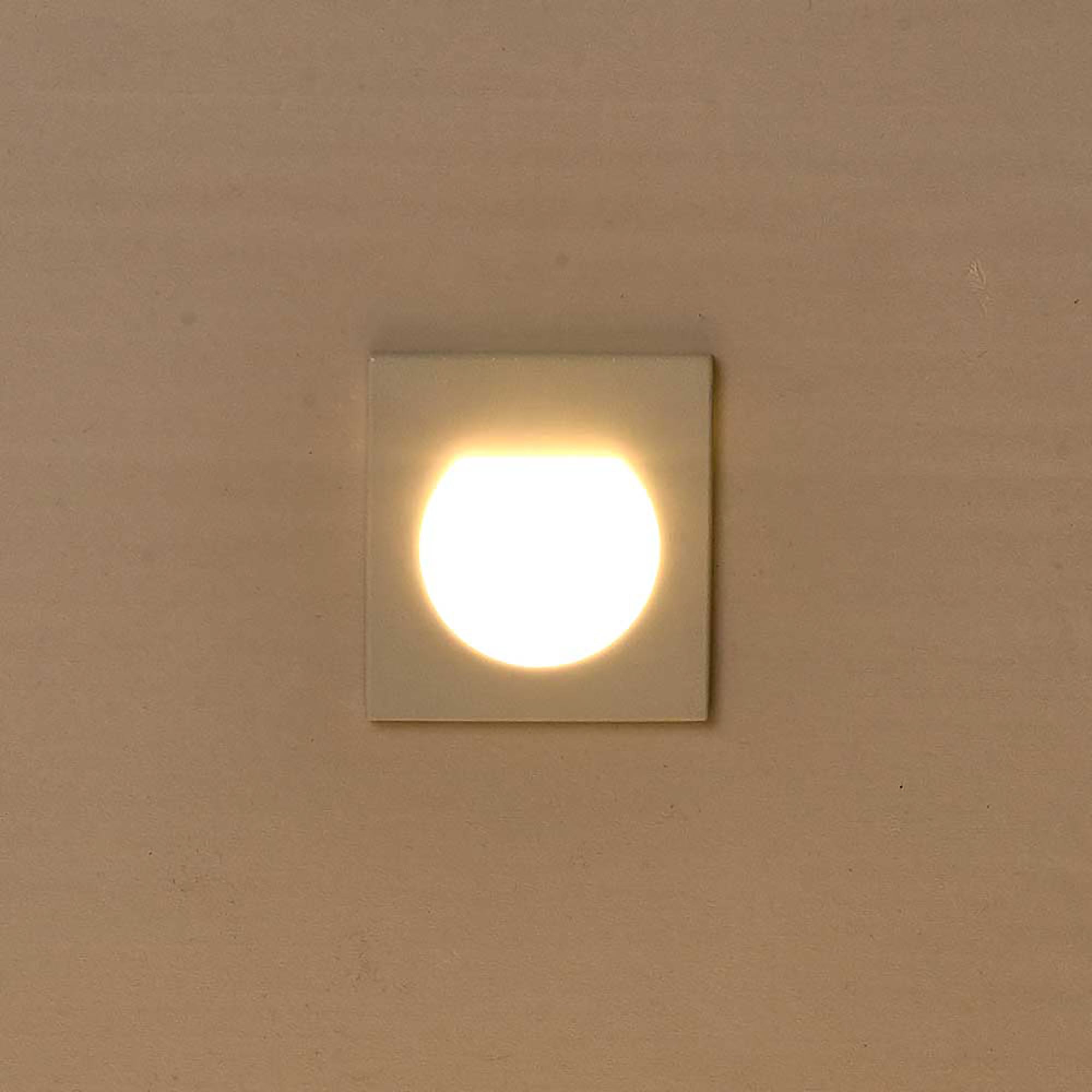 Arch White 3W 240V 3000K IP65 Square Step Light