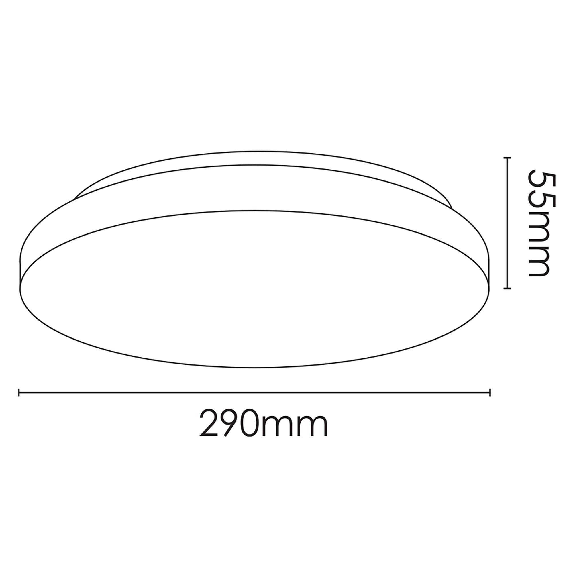 Dover White 18W CCT 290mm LED Oyster Light