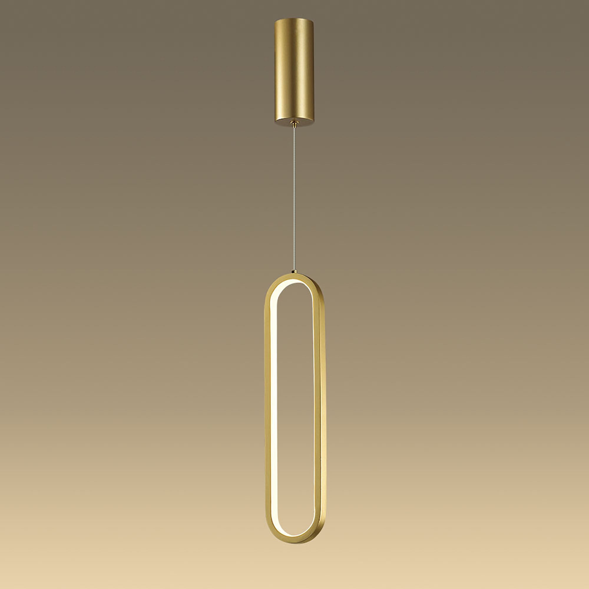 Oval Gold 20W 3000K LED Pendant