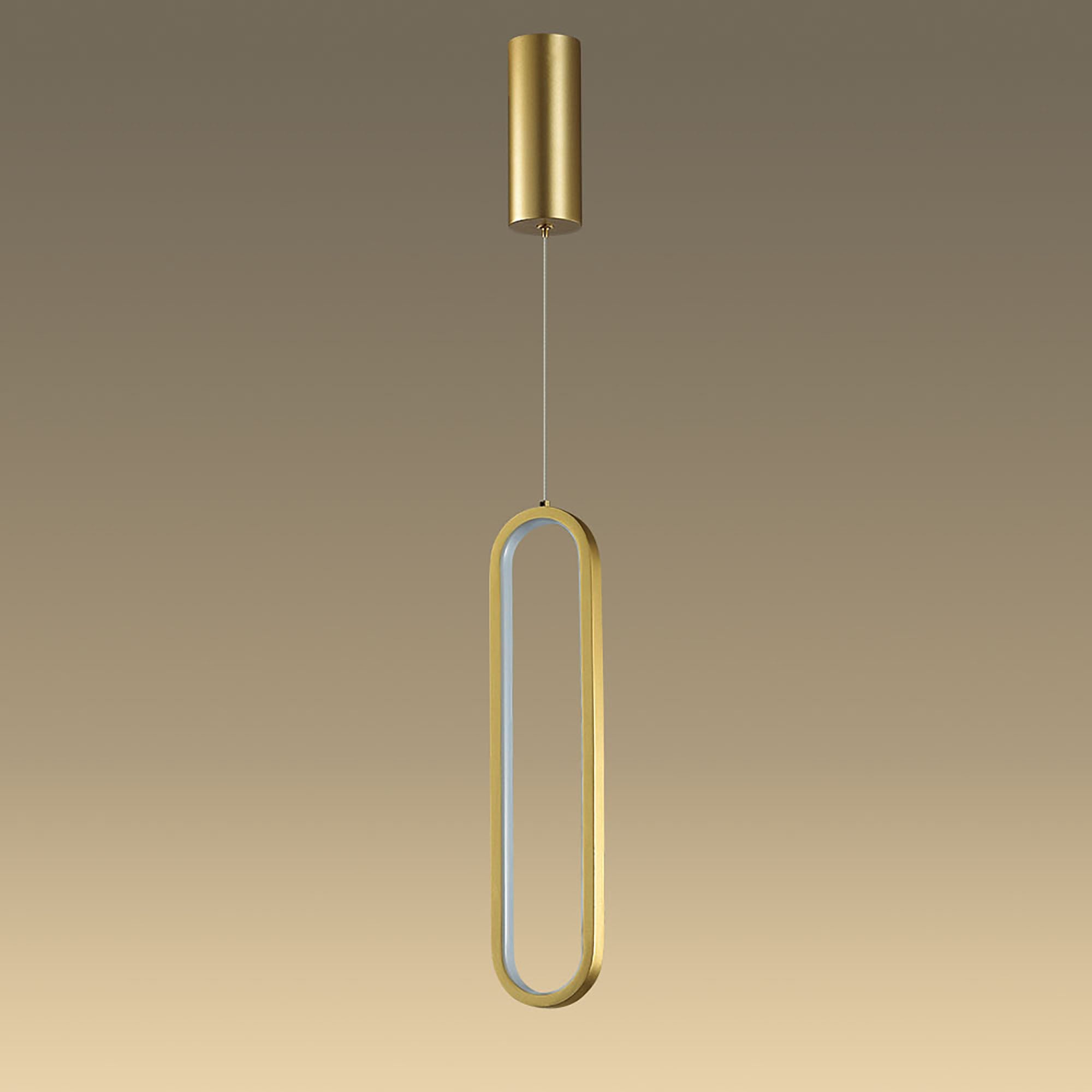 Oval Gold 20W 3000K LED Pendant