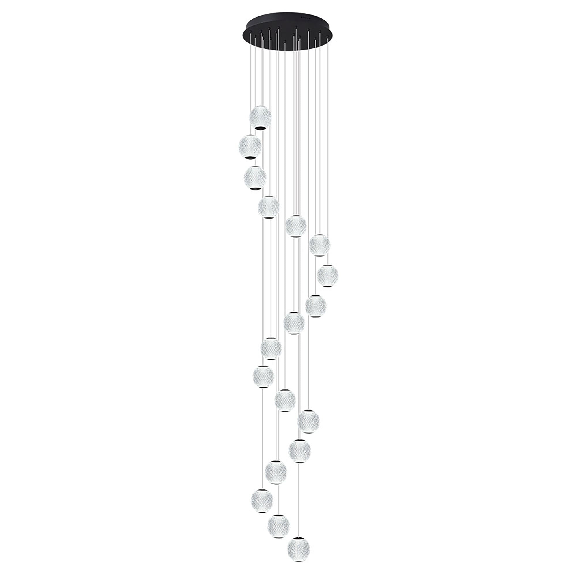 Langdon Black 3000K 15 Light LED Pendant