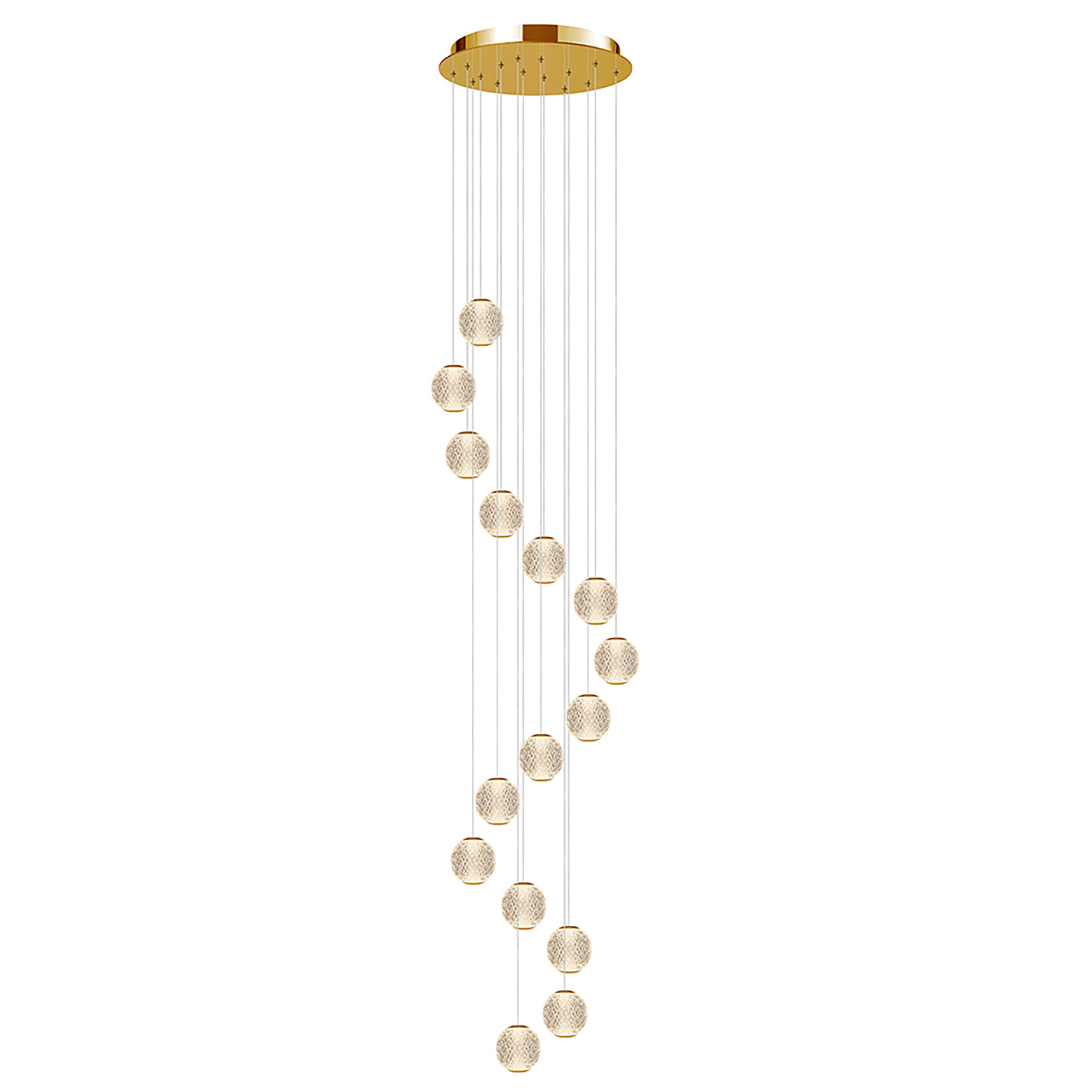 Langdon Gold 3000K 15 Light LED Pendant