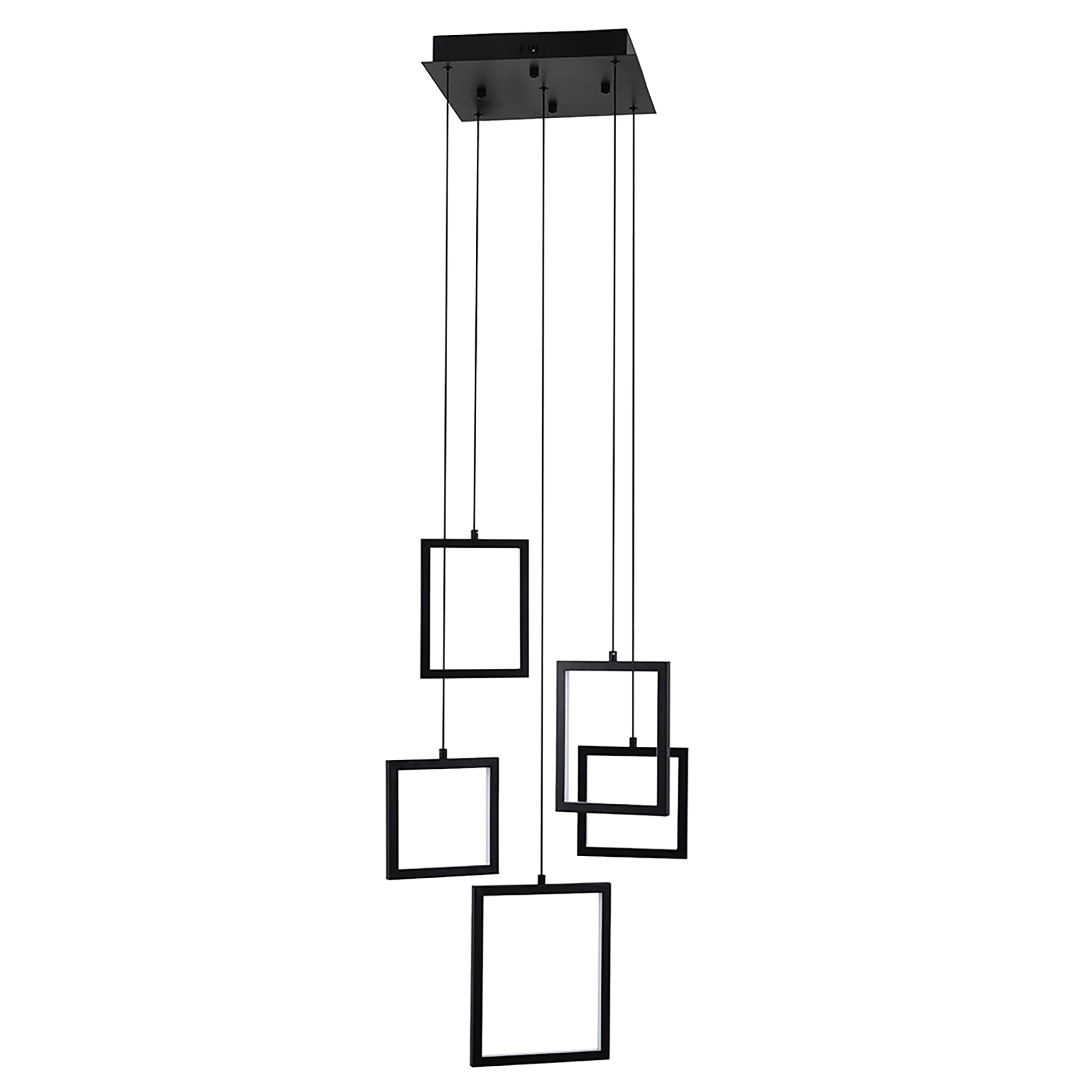 Dahli Black 58W 3000K 5 Light LED Pendant