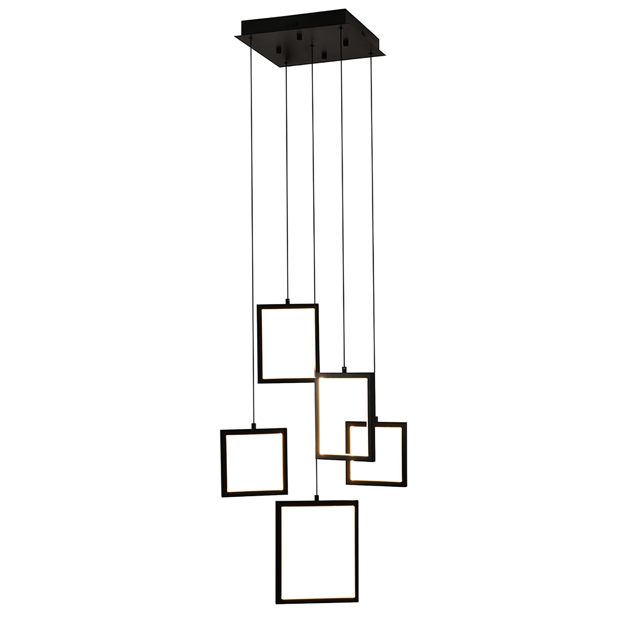 Dahli Black 58W 3000K 5 Light LED Pendant
