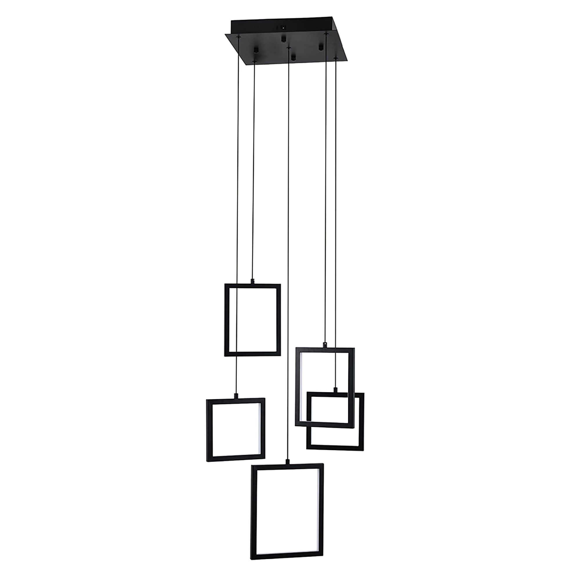 Dahli Black 58W 5000K 5 Light LED Pendant