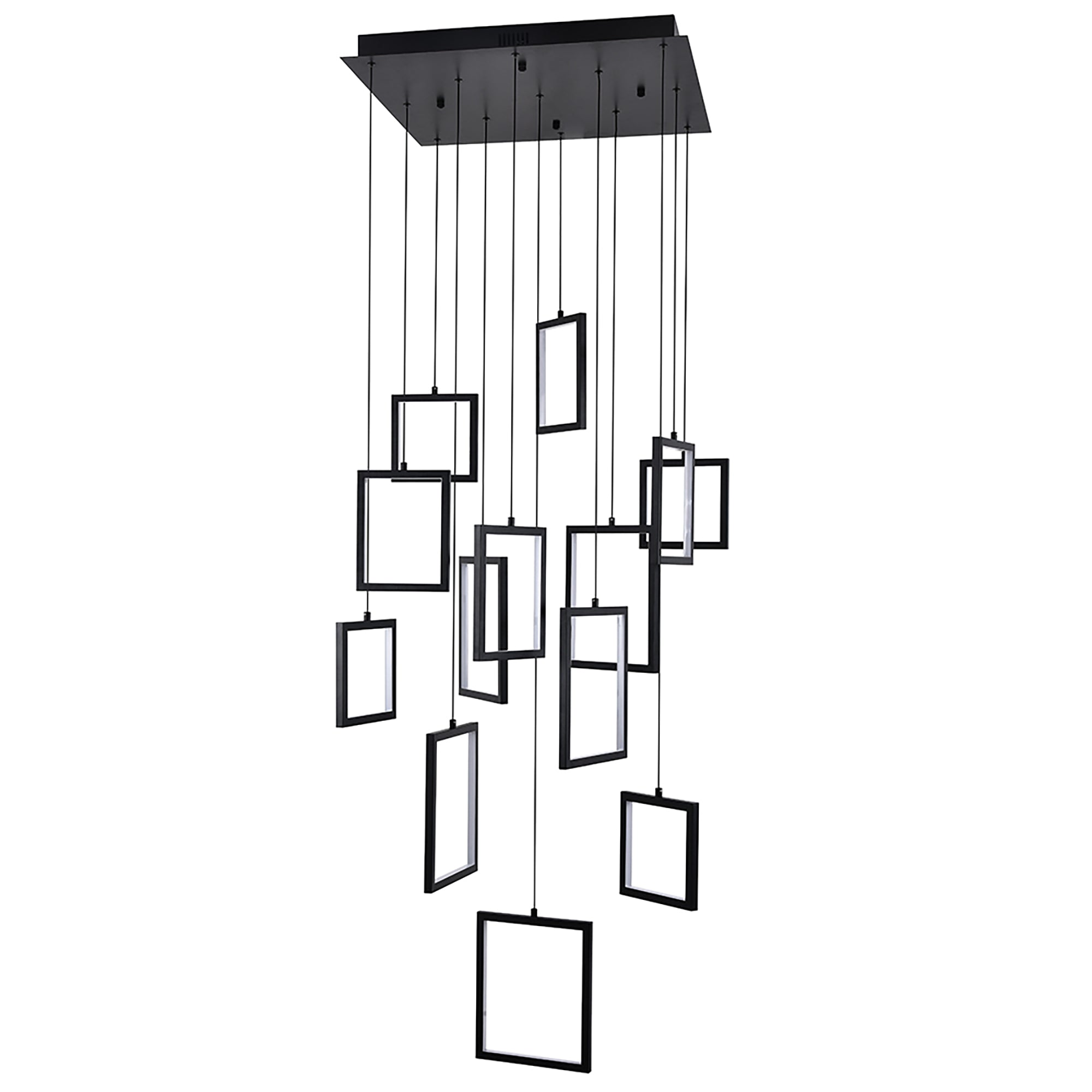 Dahli Black 160W 3000K 13 Light Pendant