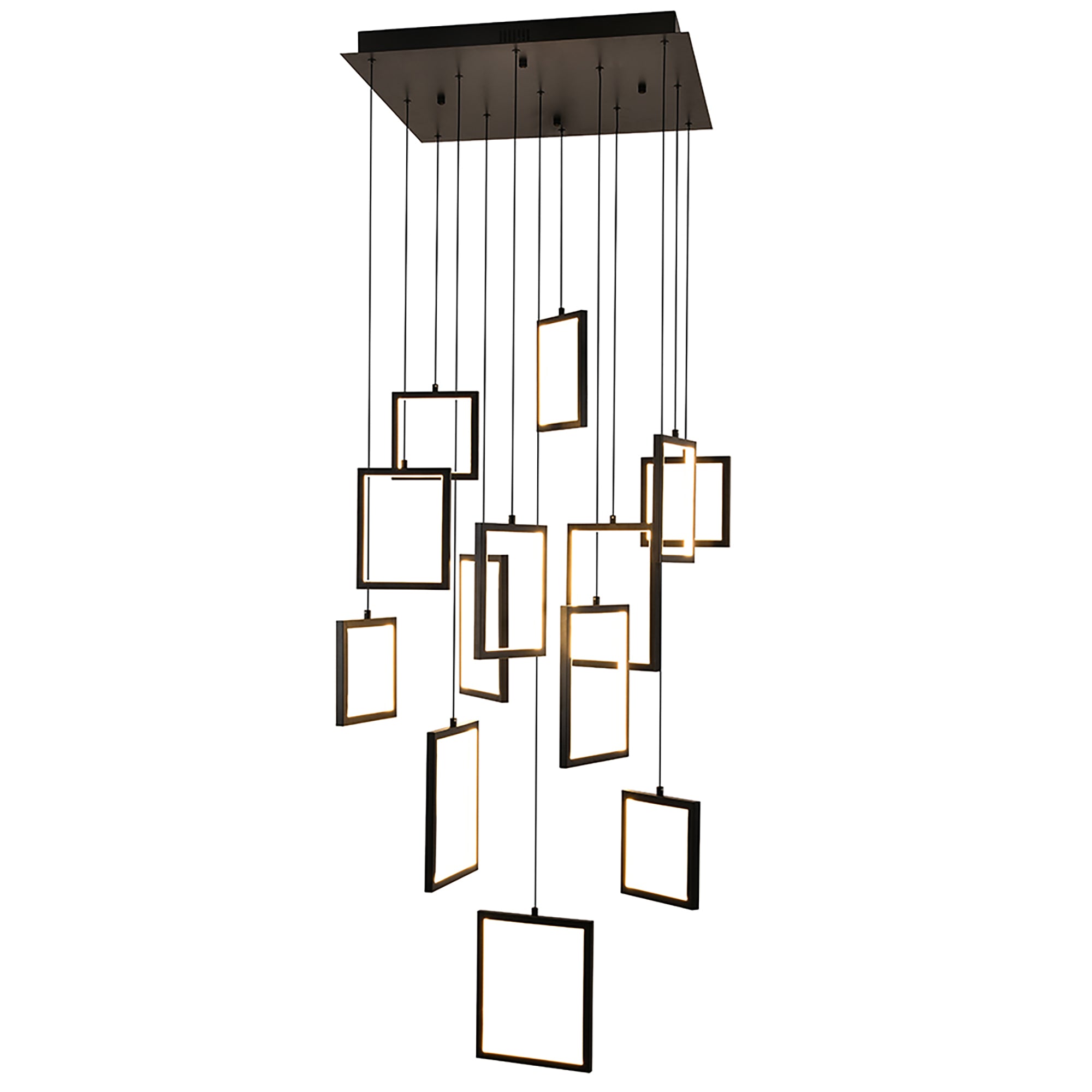 Dahli Black 160W 3000K 13 Light Pendant