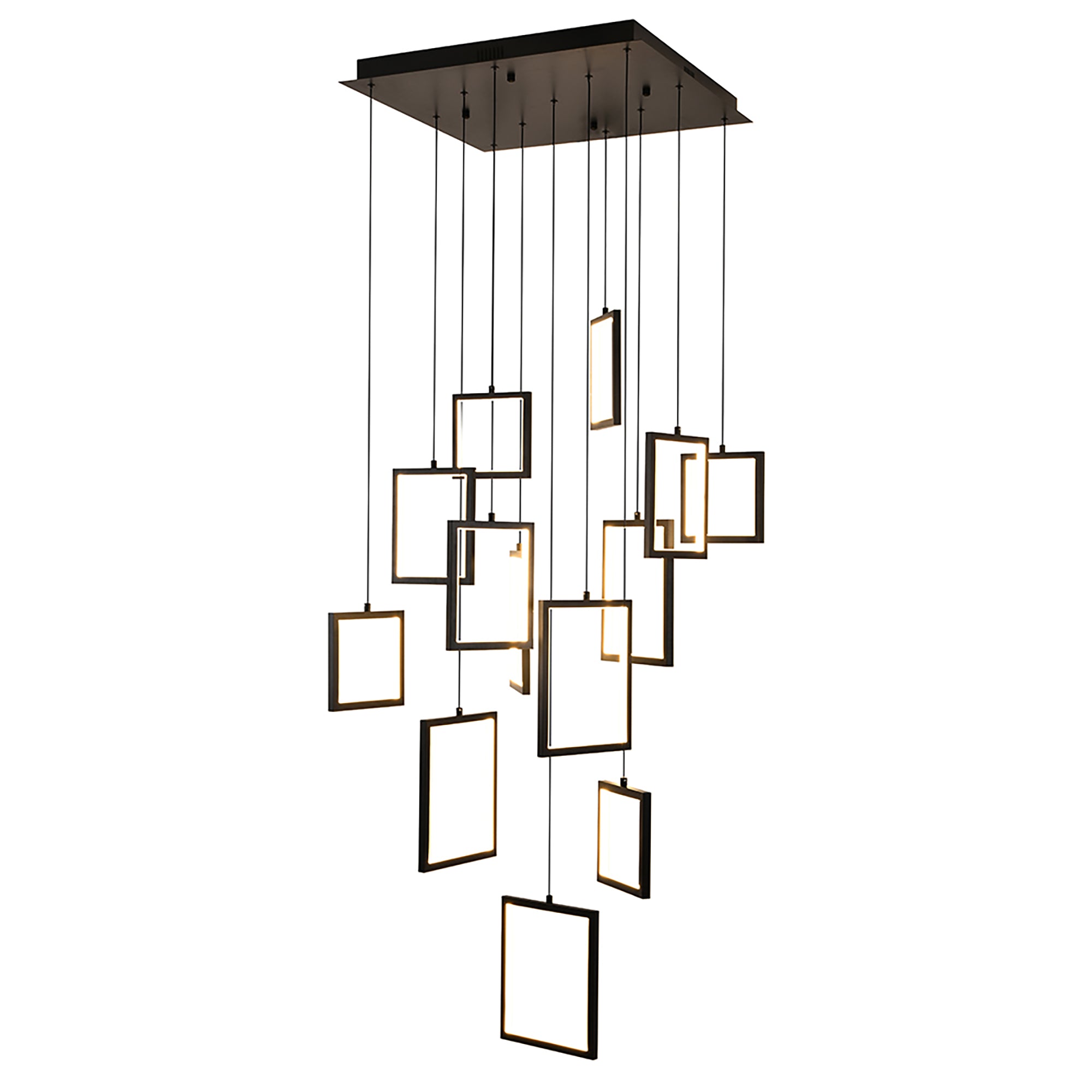 Dahli Black 160W 3000K 13 Light Pendant