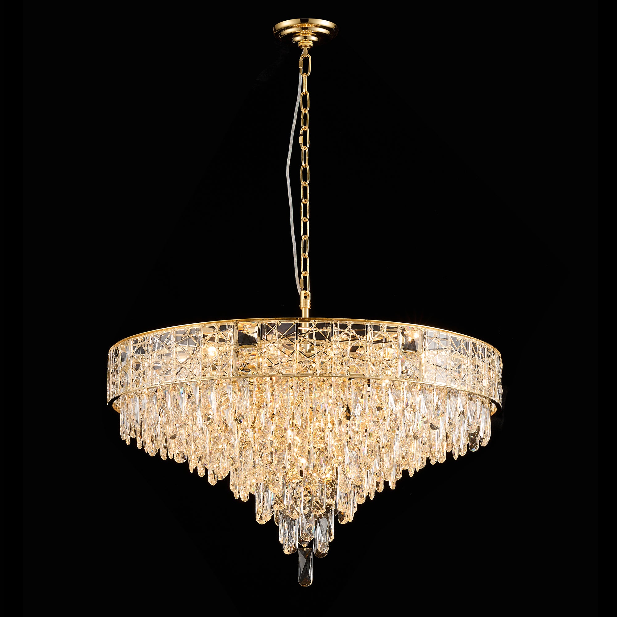 Finley Gold and Crystal 800mm Pendant Light