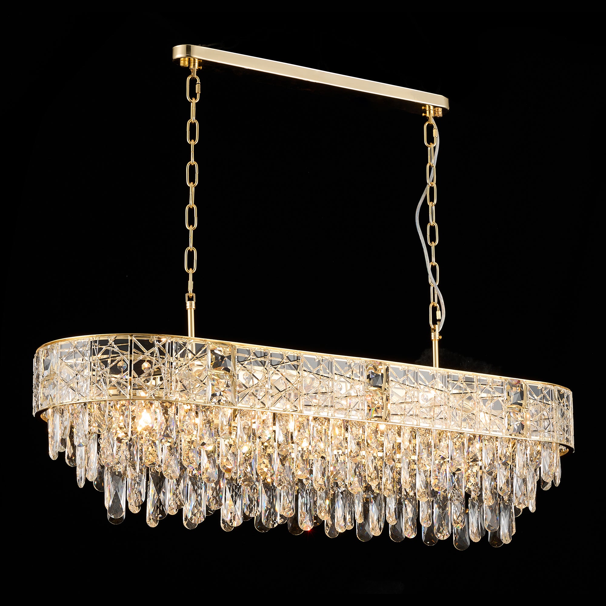 Finley Gold and Crystal 1200mm Pendant