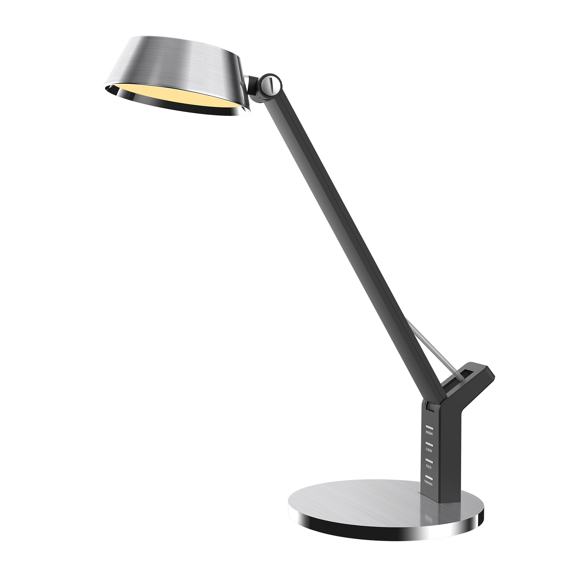 Hilda Silver-White 8w CCT with USB LED Desk Lamp