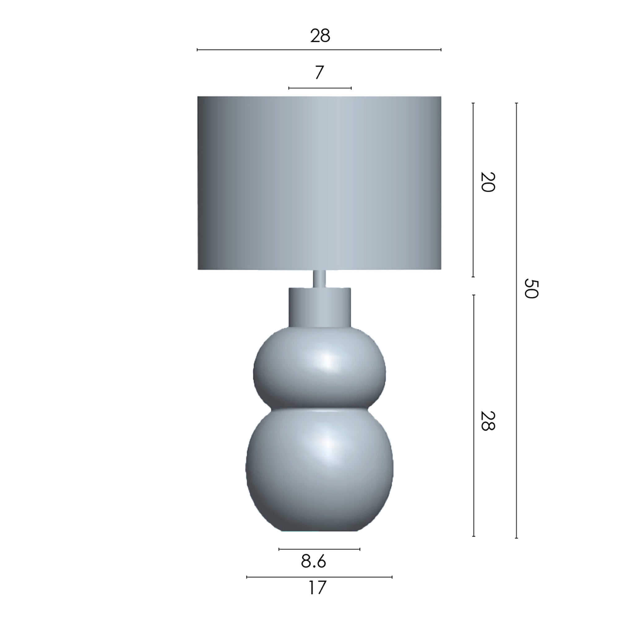 Mosh Brown Table Lamp