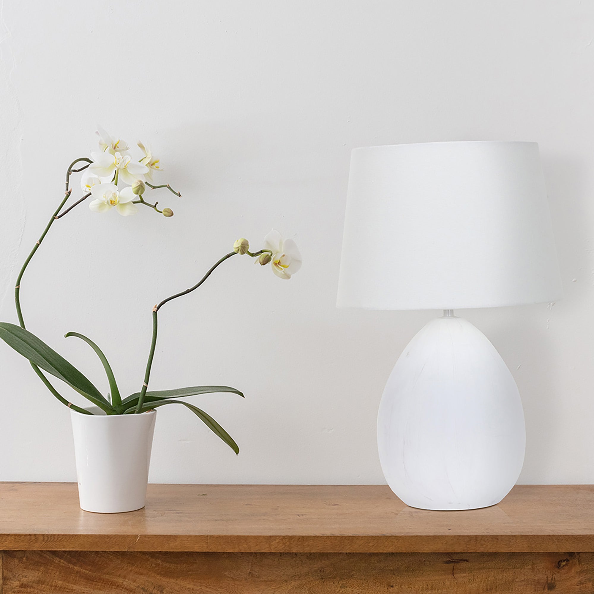 Bev White Table Lamp