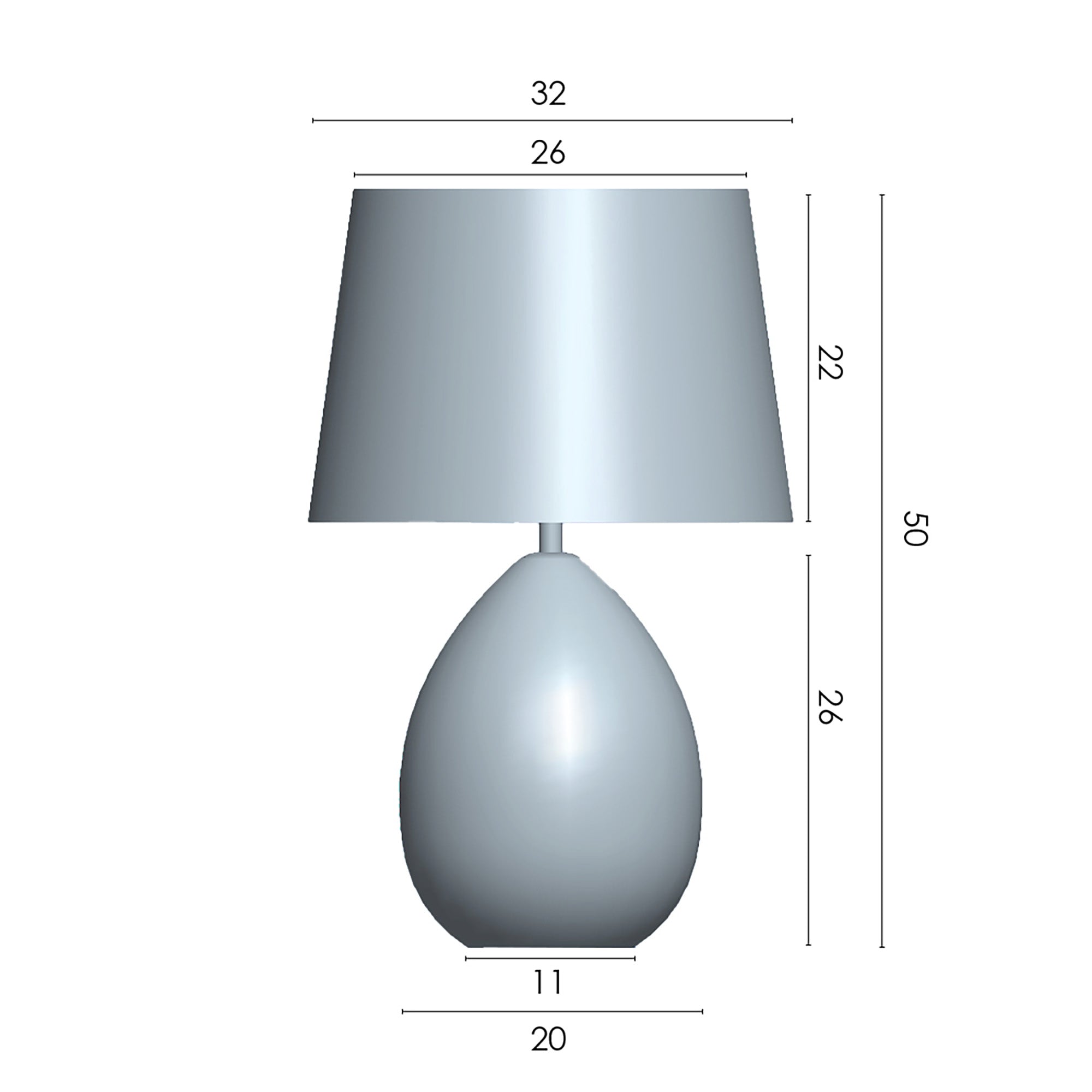 Bev White Table Lamp