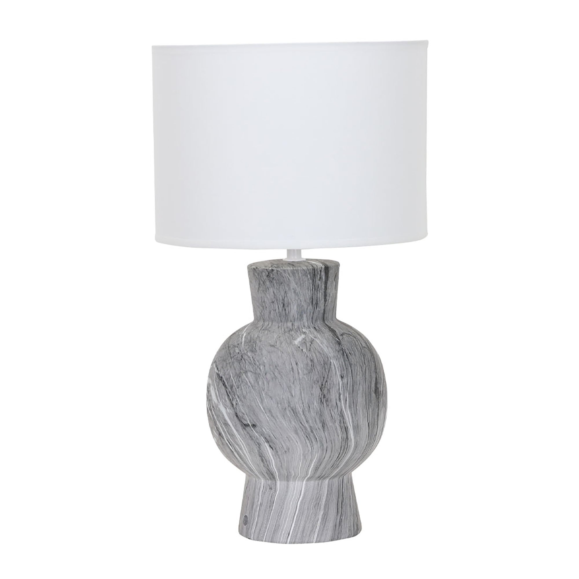 Karina Dark Stone with White Shade Table Lamp