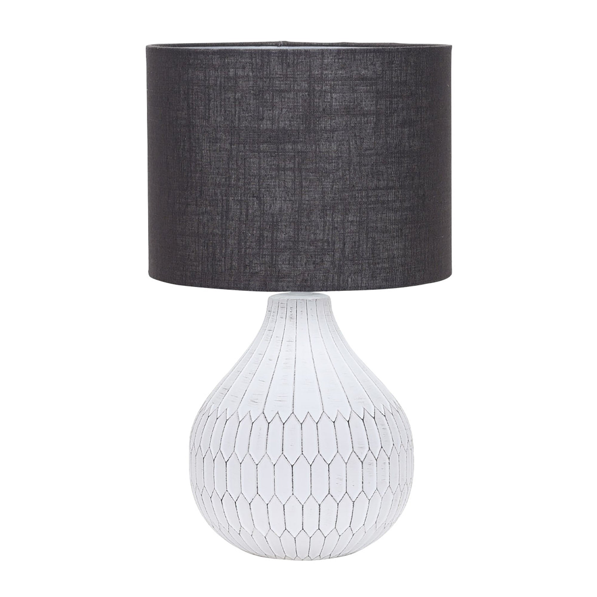 Klay White with Black Shade Table Lamp