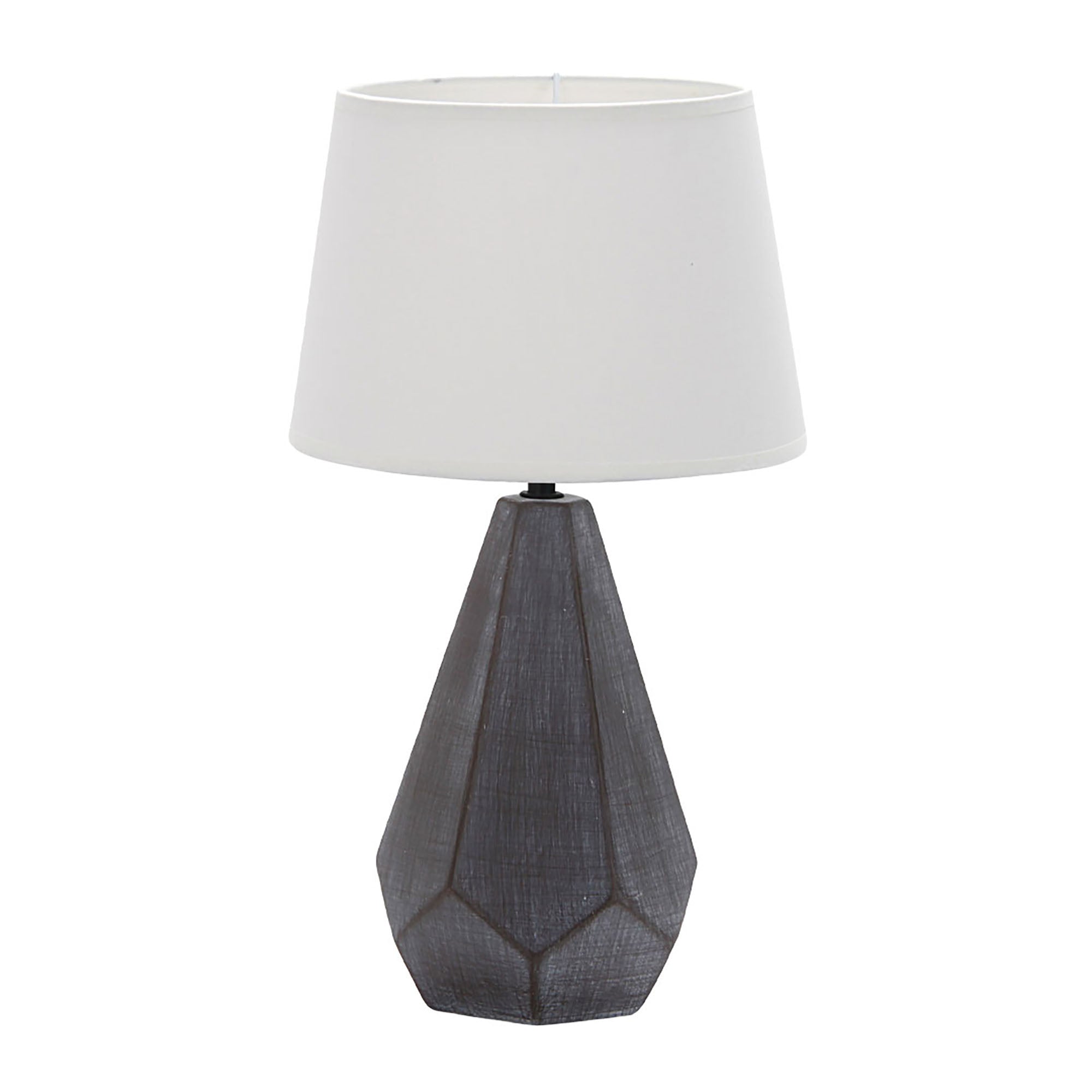Hera Dark Grey with White Shade Table Lamp