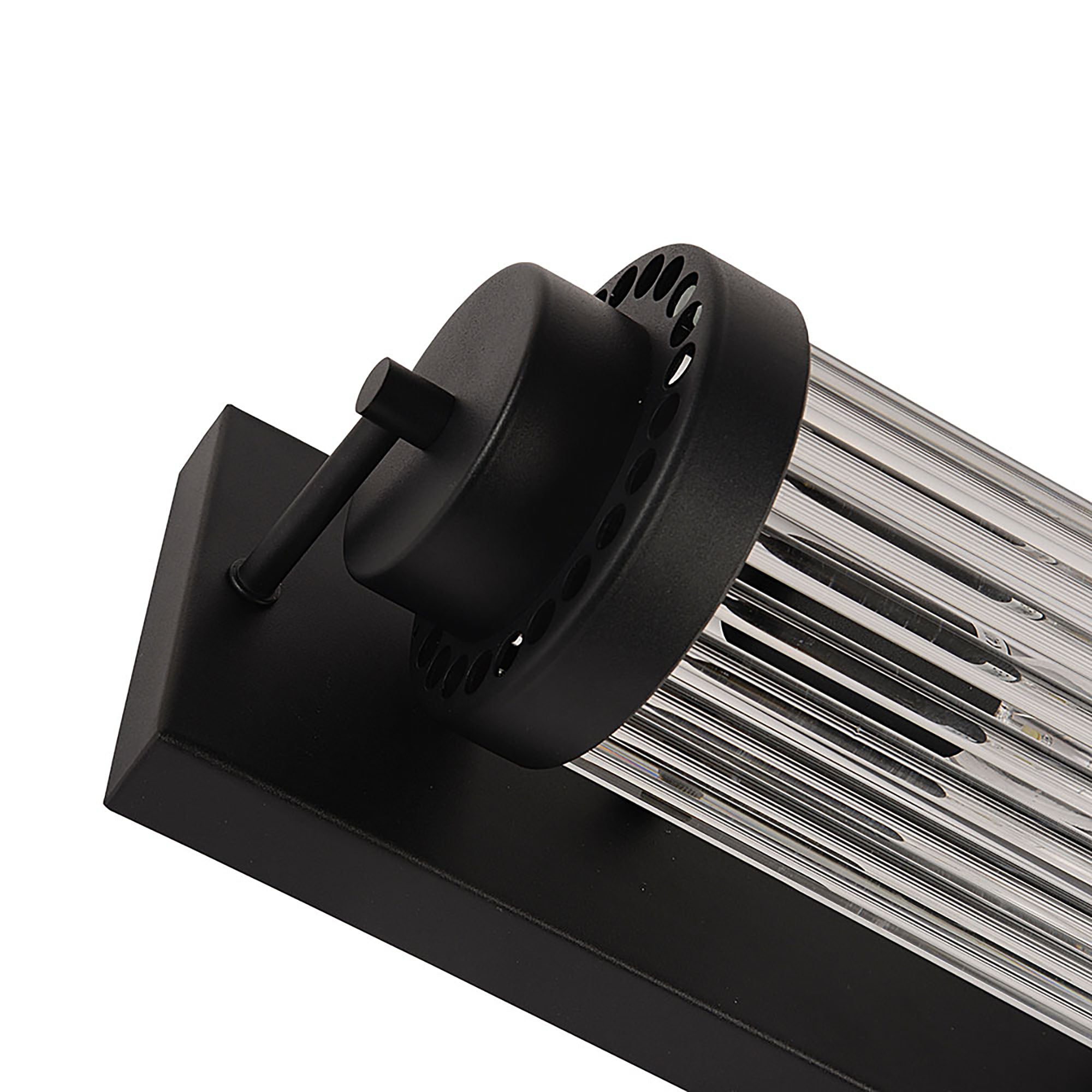 Cambridge Black and Clear Glass 400mm Wall Light