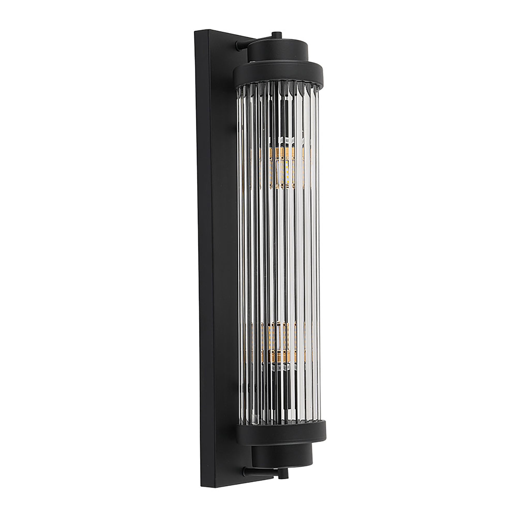 Cambridge Black and Clear Glass 600mm Wall Light