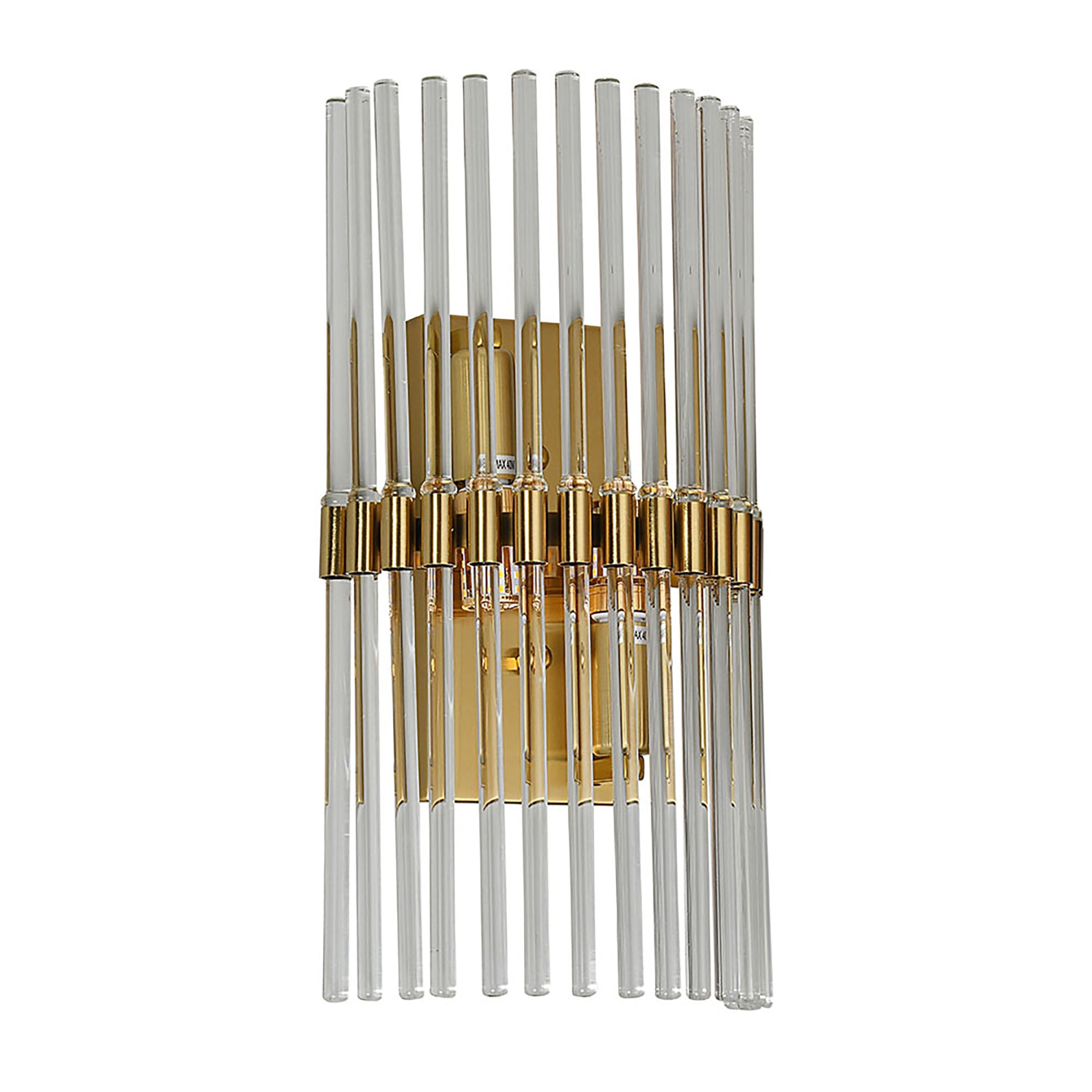 Chloe Gold and Clear Glass Wall Light