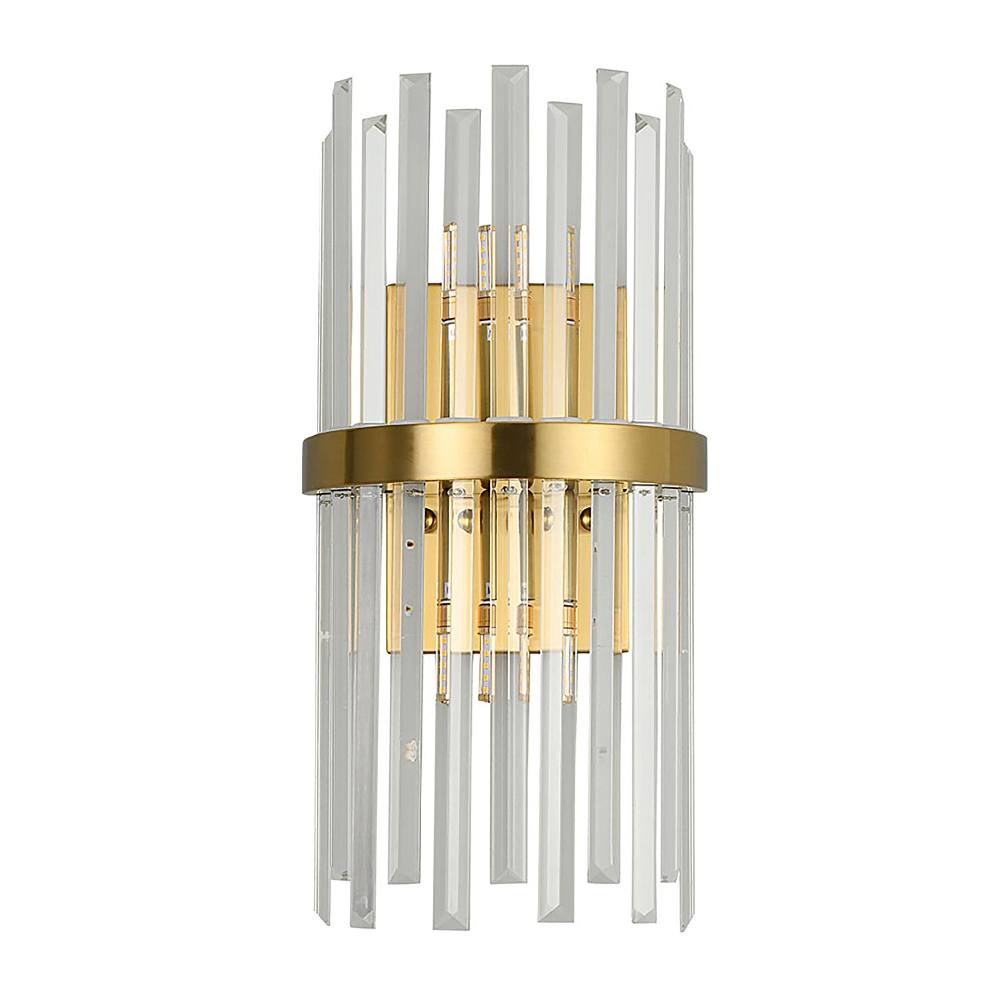 Oxford Gold and Clear Glass Wall Light