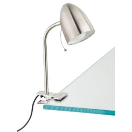 Lara Clamp 1X10W E27 Satin Nickel