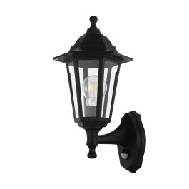 Duanera Exterior Wall Light 1X28W E27 Black with Sensor