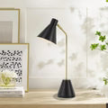 Ambia White/Brass or Black/Brass Table Lamp With USB
