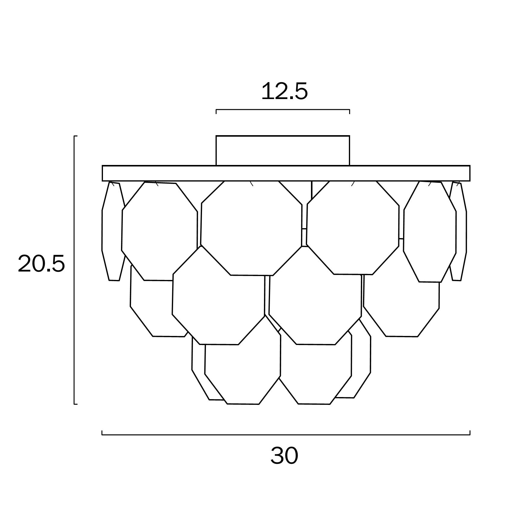Alison Black, Antique Gold or Chrome Batten Fix with Clear Acrylic