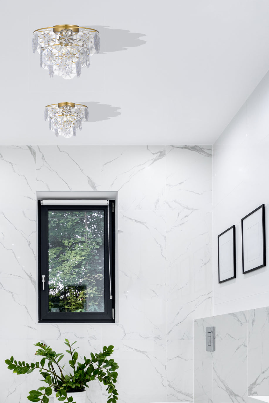 Alison Black, Antique Gold or Chrome Batten Fix with Clear Acrylic