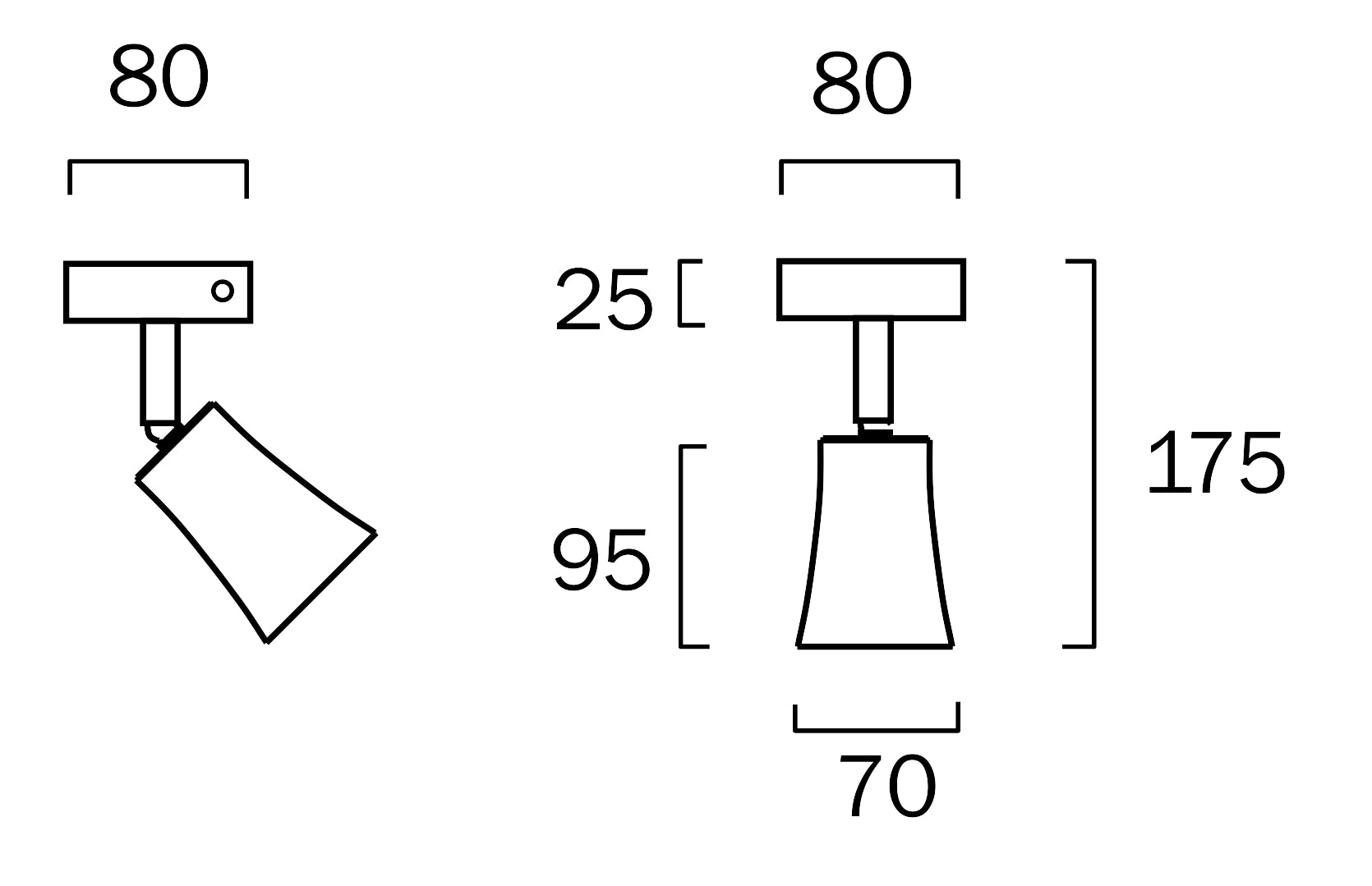 Alvey White or Black 1 Light GU10 Spot