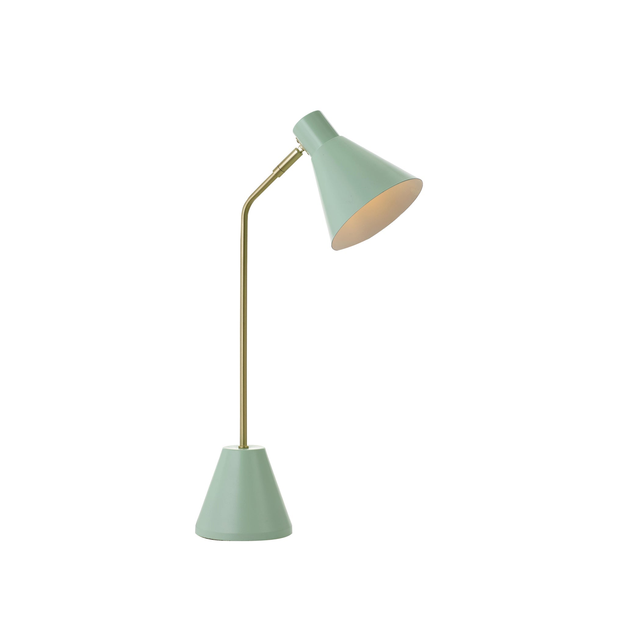 Ambia Brass with Black, White, Pink or Green Table Lamp
